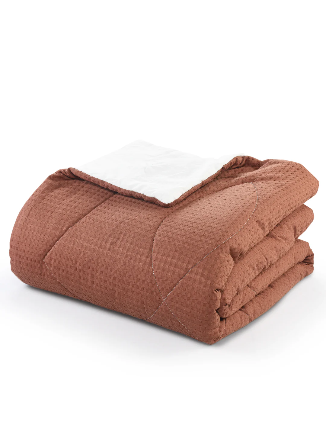 Waffle Cotton Striped Queen Size Quilt | Single Piece, Soft Bedding Comforter - Image 3