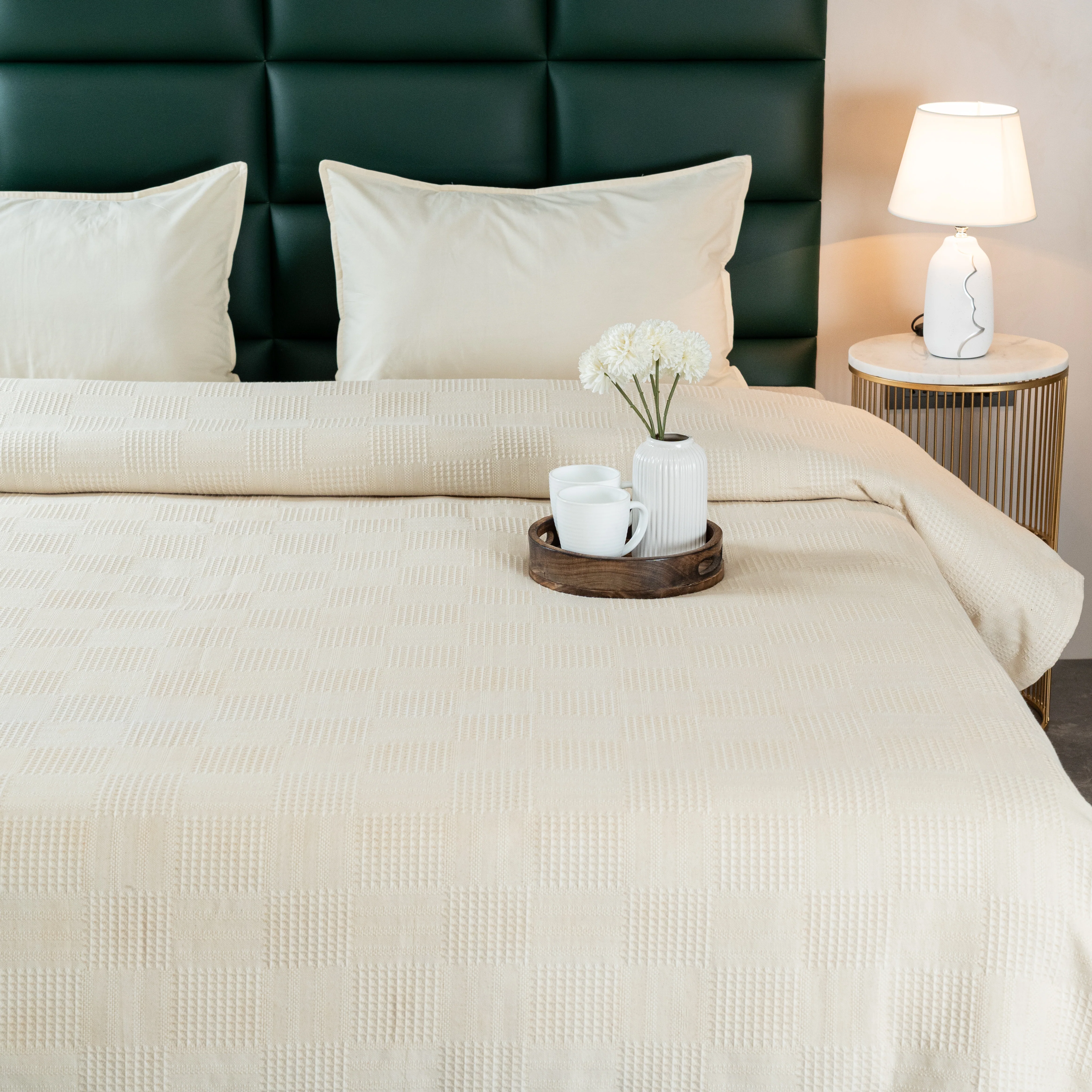 Saral Home Pure Cotton Bedsheet Set |Breathable Woven Bedspread with Pillow Cover | Huck Lace pattern | - Image 44