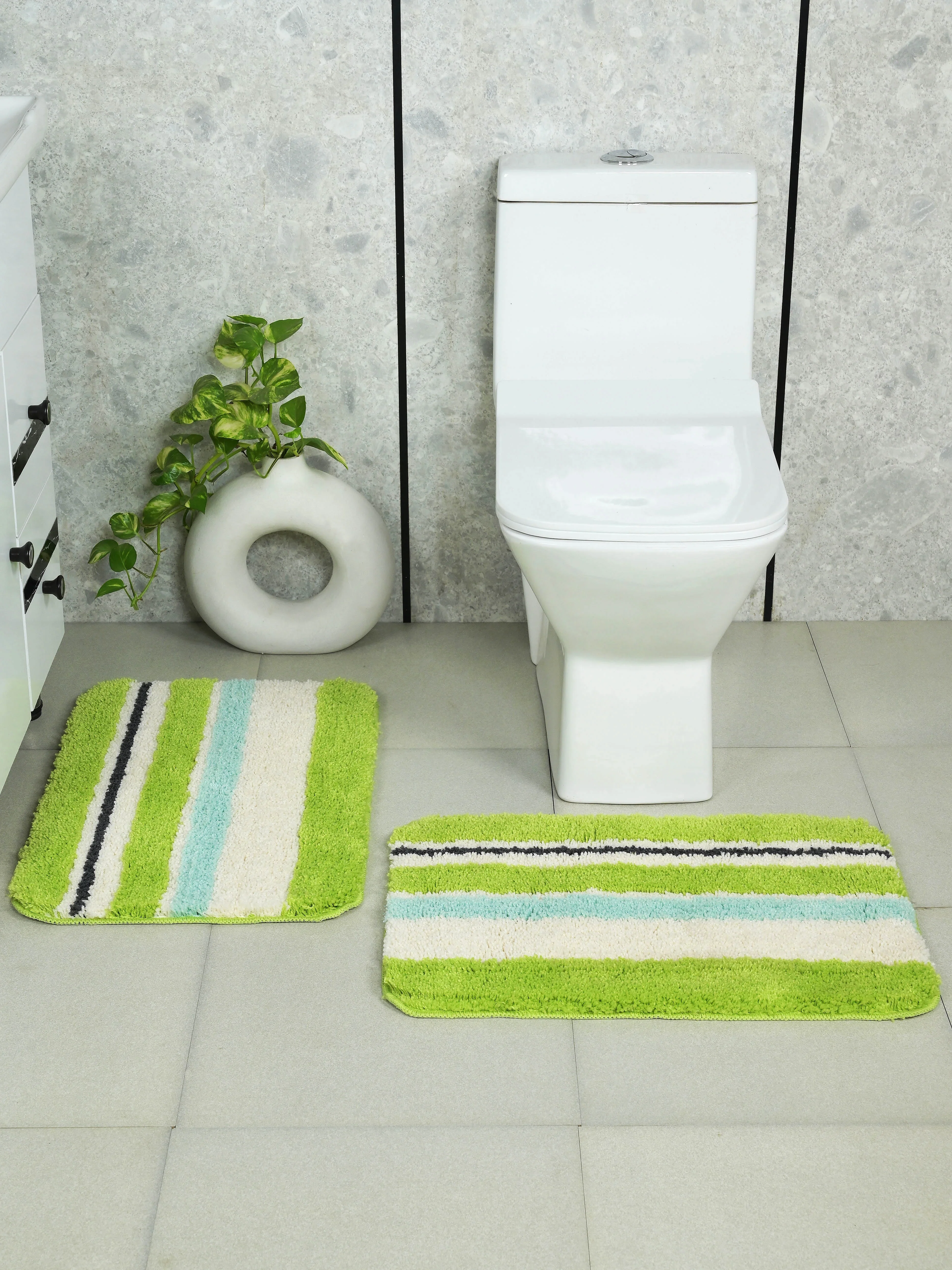Aby Soft Anti-Slip Bath Mat Set | 2 Pc Combo – Soft Touch & Easy Wash - Image 7