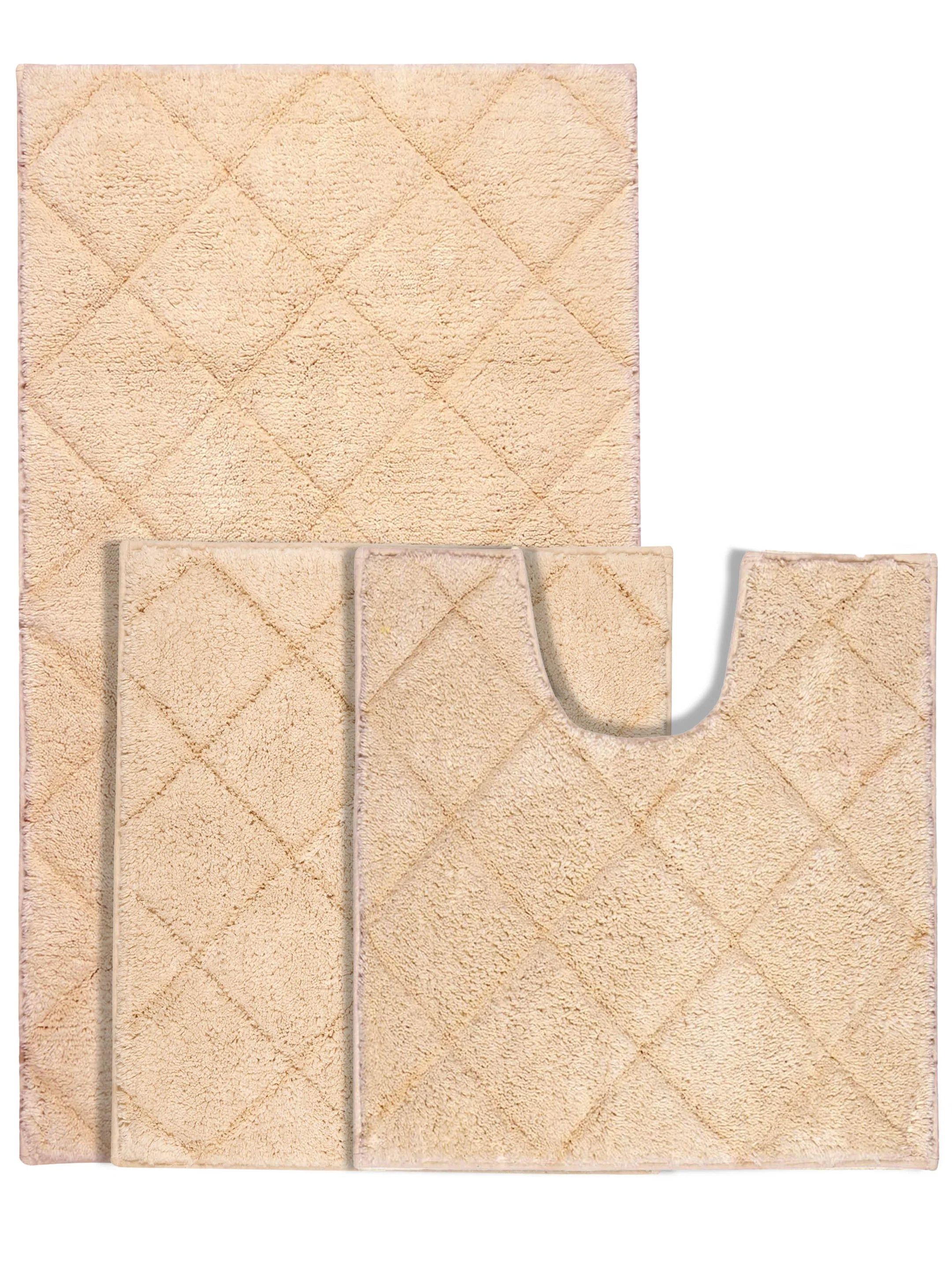 Affaire 100% Organic Cotton Antiskid Bathmat Set (3 Pc) | Eco-Friendly & Ultra Soft - Image 7