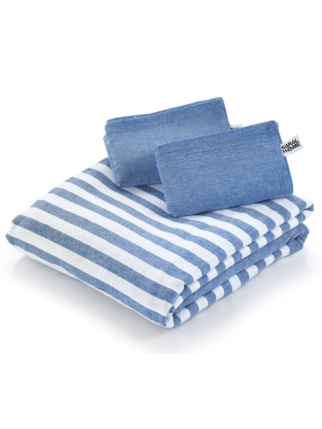Even Stripe Handwoven Cotton Bed Cover Set – Subtle Line Detailing | Minimal Look - Image 11