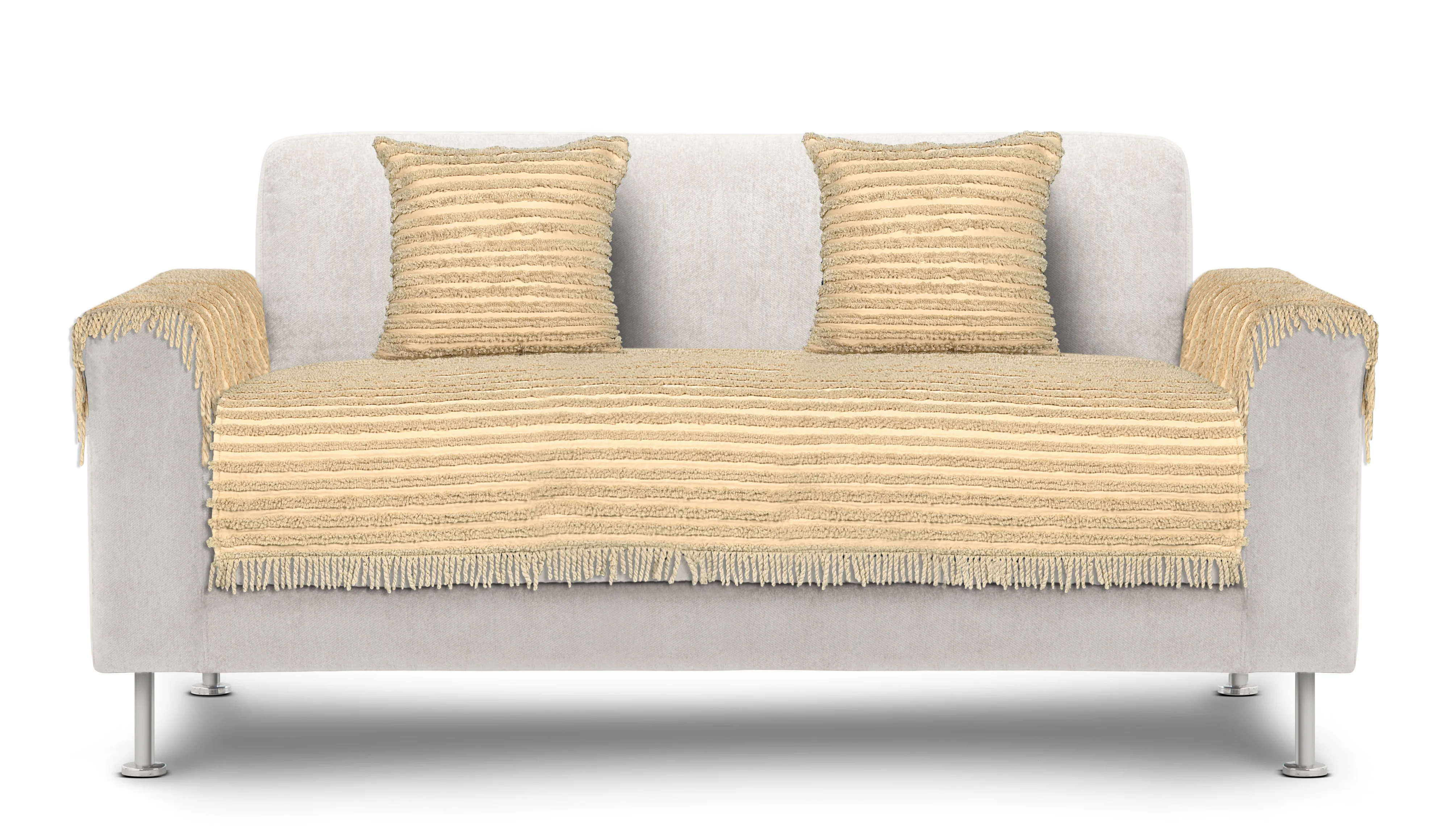 AXIS Polyester Sofa Cover | 2 Seater Set with Cushions & Arm Covers - Image 8
