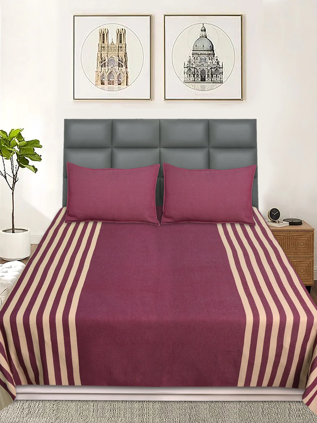 Balanced Woven Cotton Bed Cover Set | Includes 2 Matching Pillow Covers | Tone - Image 18