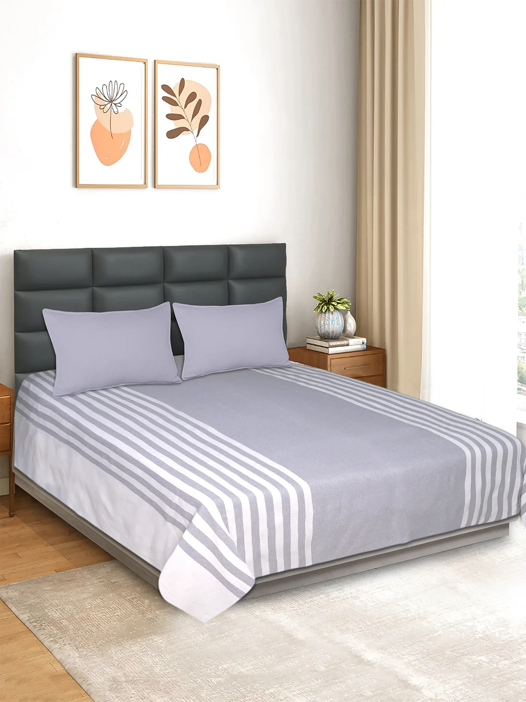 Balanced Woven Cotton Bed Cover Set | Includes 2 Matching Pillow Covers | Tone - Image 11