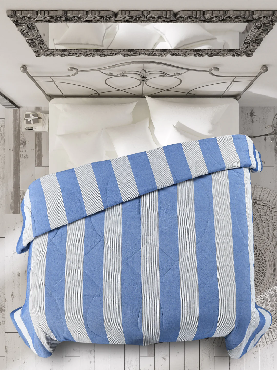 Bamboo Striped Queen Size Quilt (90X100) - Image 5