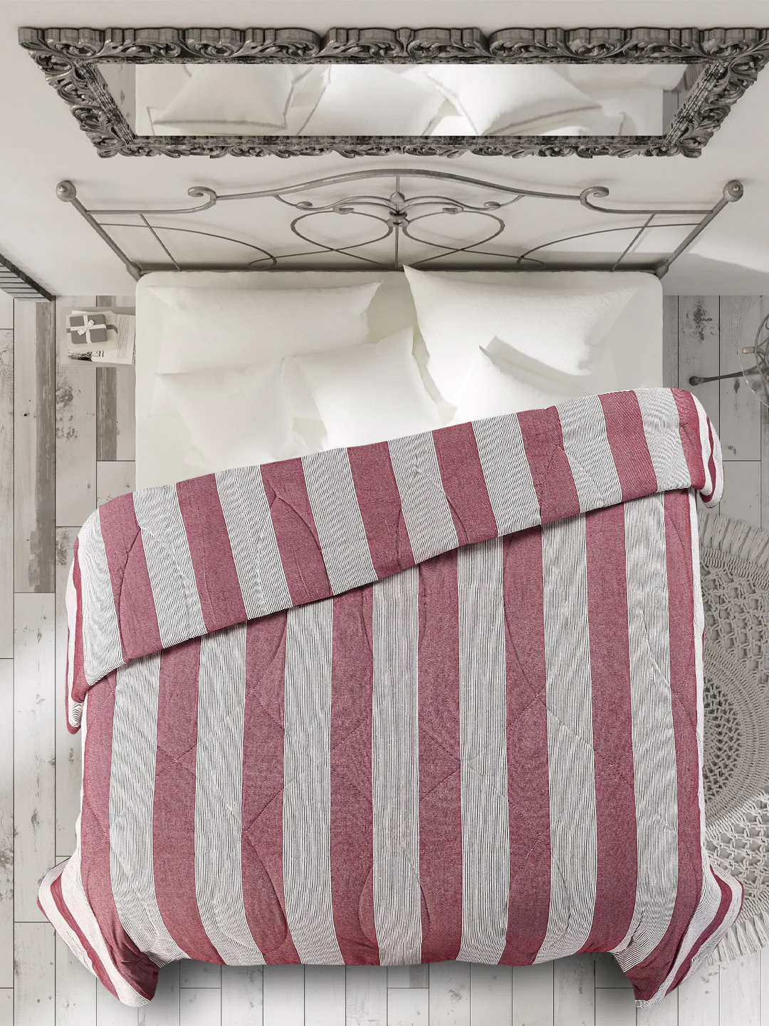 Bamboo Striped Queen Size Quilt (90X100) - Image 9