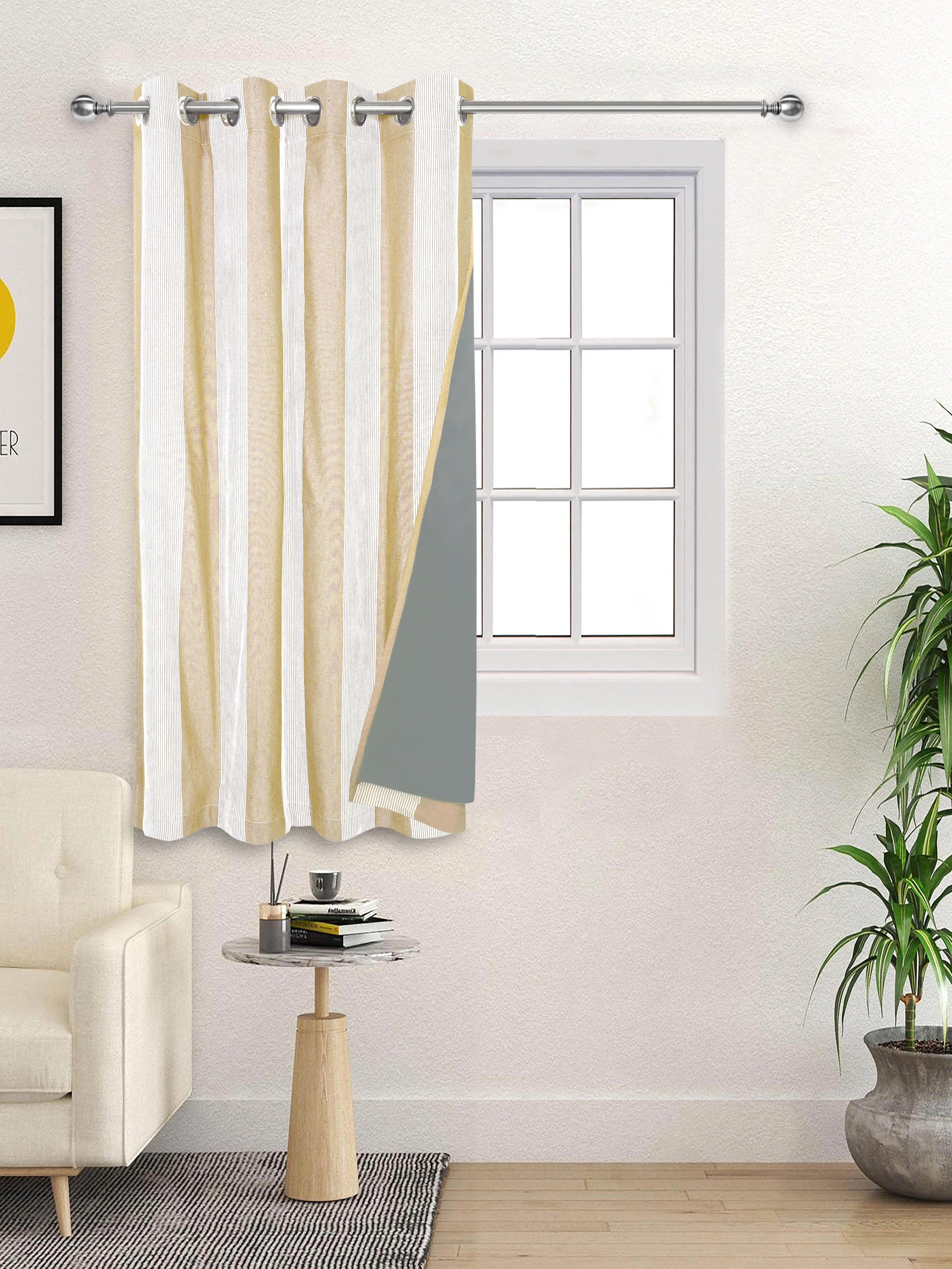 Bamboo Stripes Handmade Cotton Curtains - Image 12