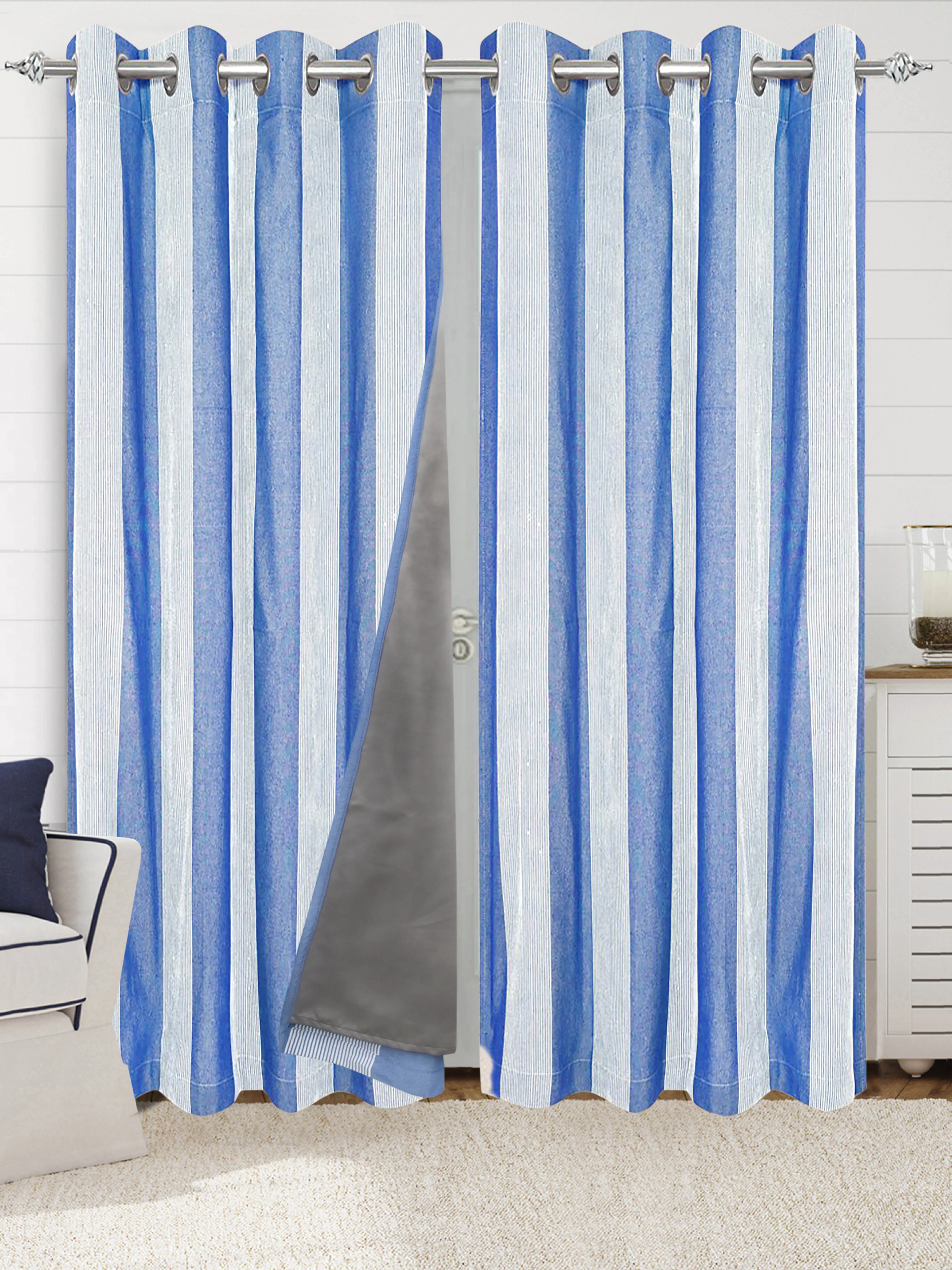 Bamboo Stripes Handmade Cotton Curtains - Image 17