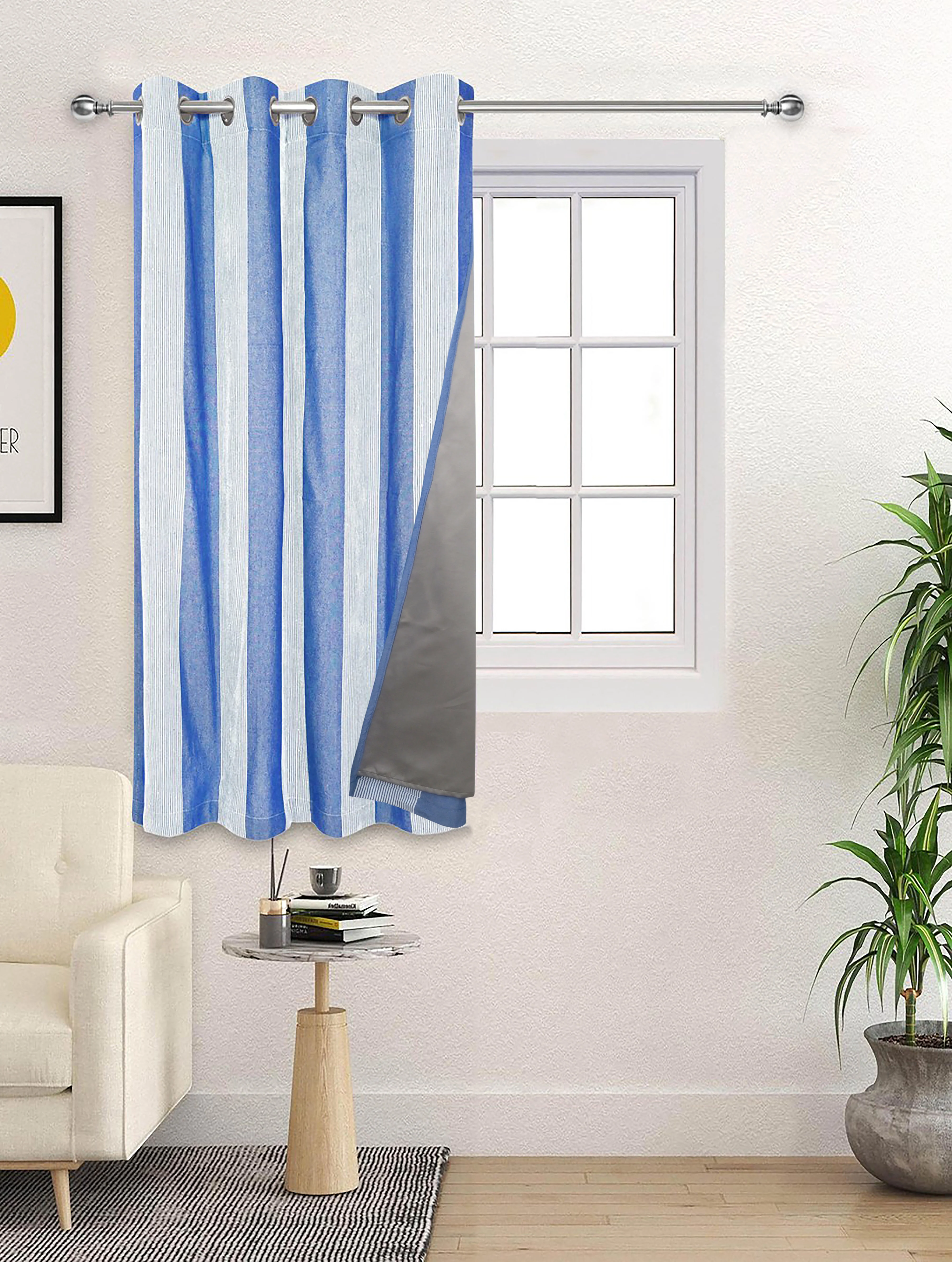 Bamboo Stripes Handmade Cotton Curtains - Image 4
