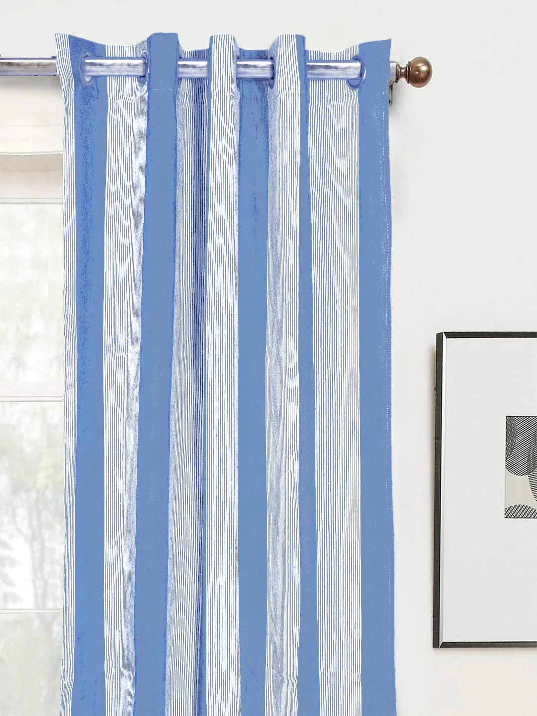 Bamboo Stripes Handmade Cotton Curtains - Image 8