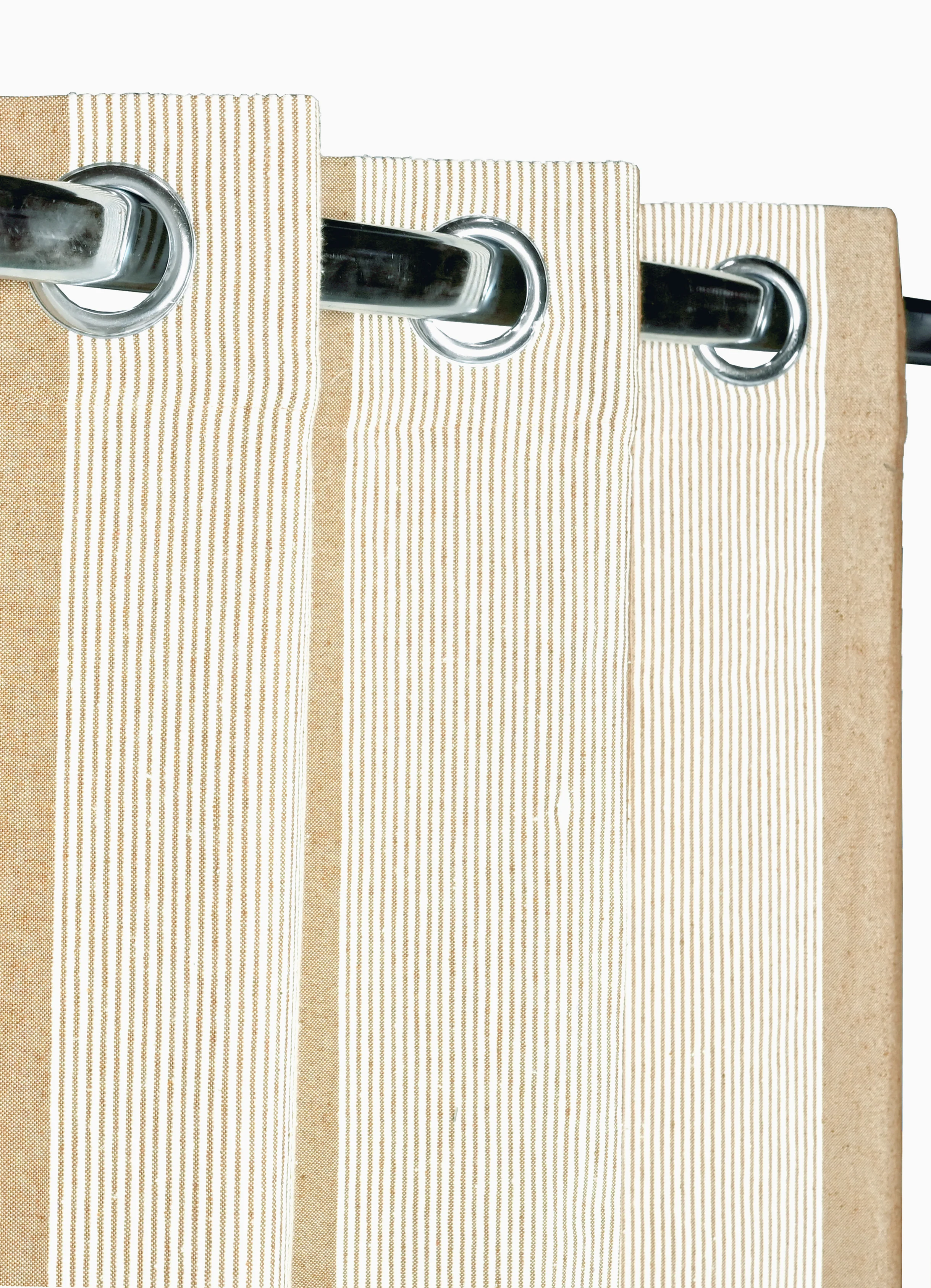 Bamboo Stripes Handmade Cotton Curtains - Image 13