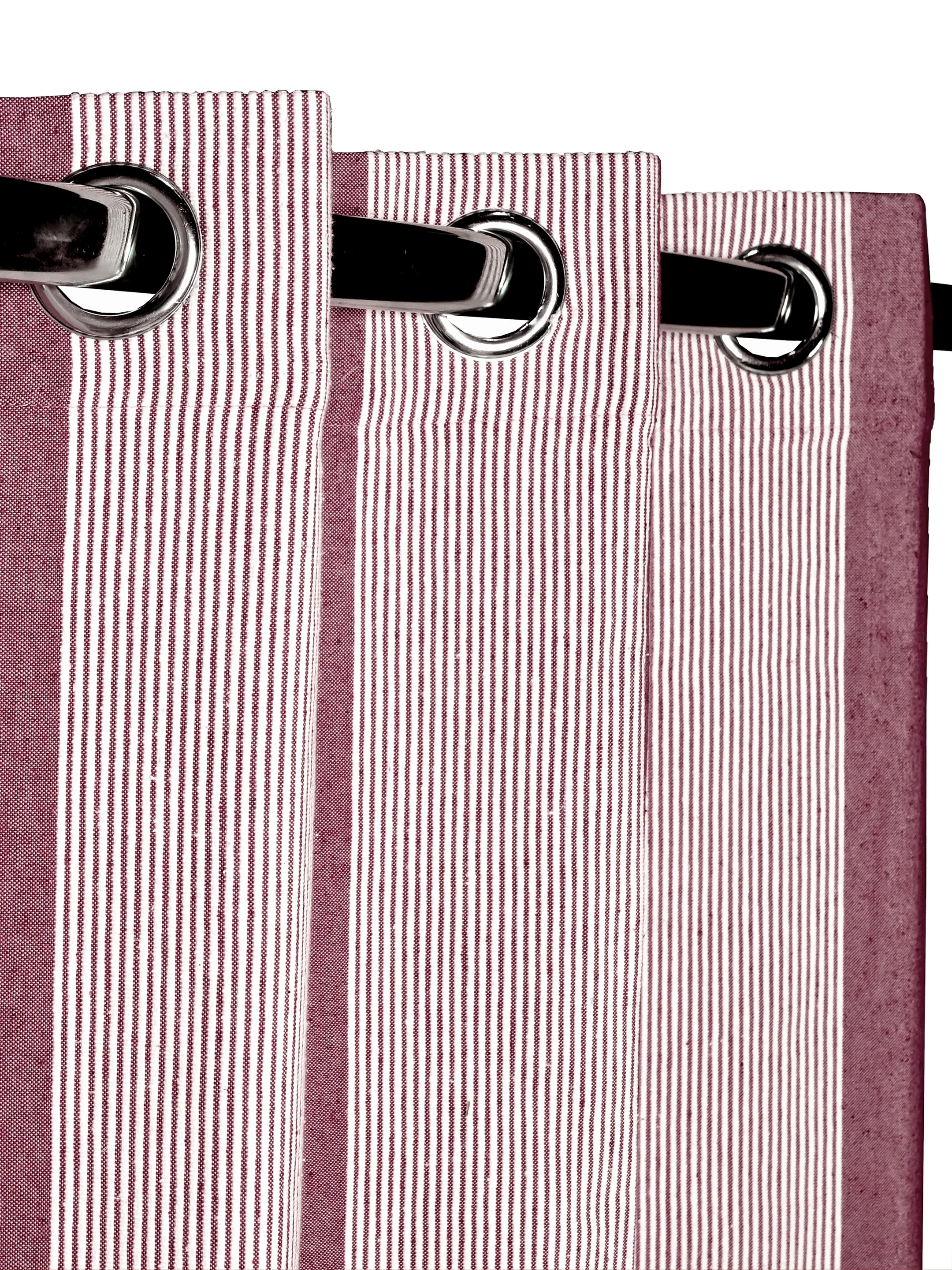 Bamboo Stripes Handmade Cotton Curtains - Image 6