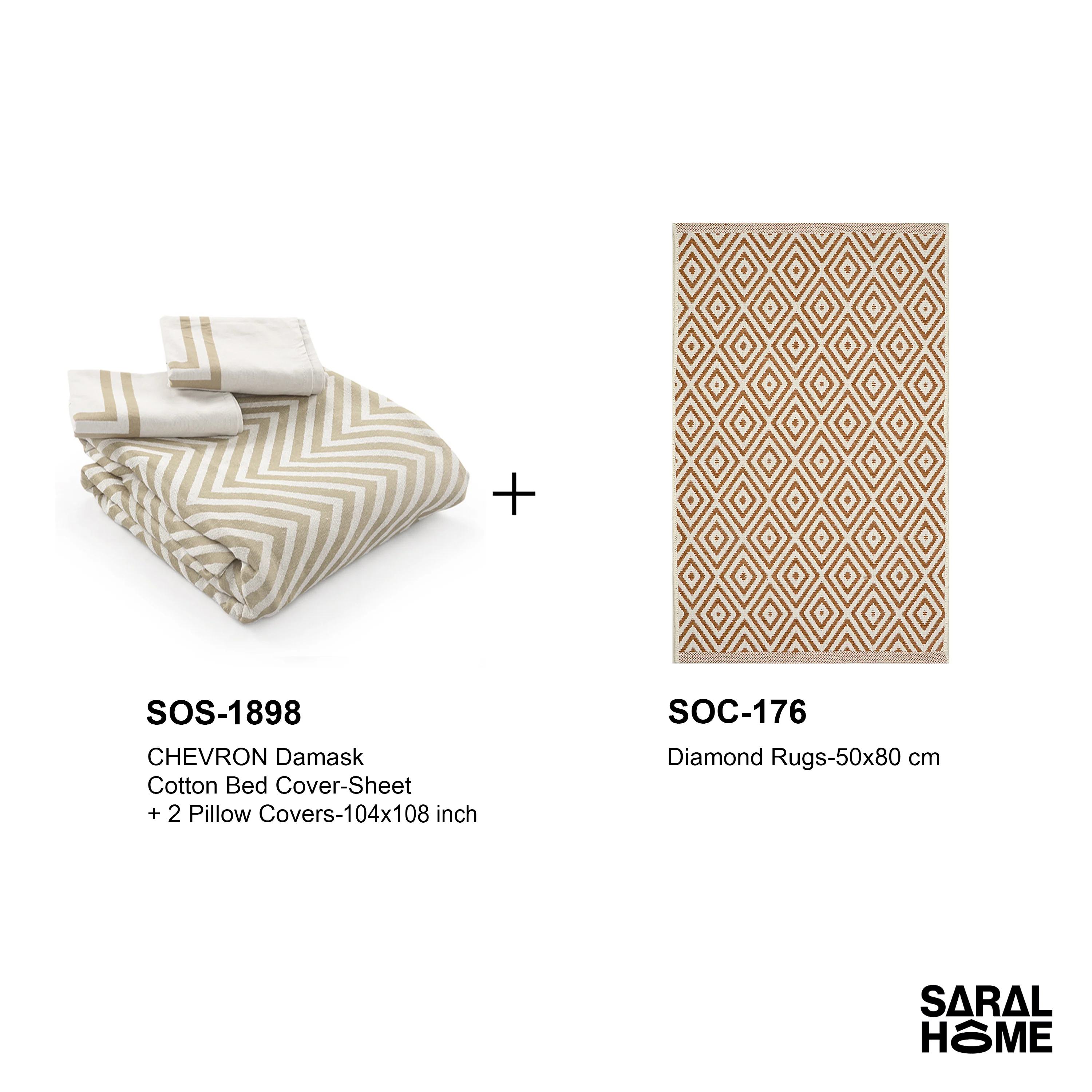 GIFT BASKET | 1 Bedsheet 2 Pillow Cover | 1 Floor Runner Matching Gift Set
