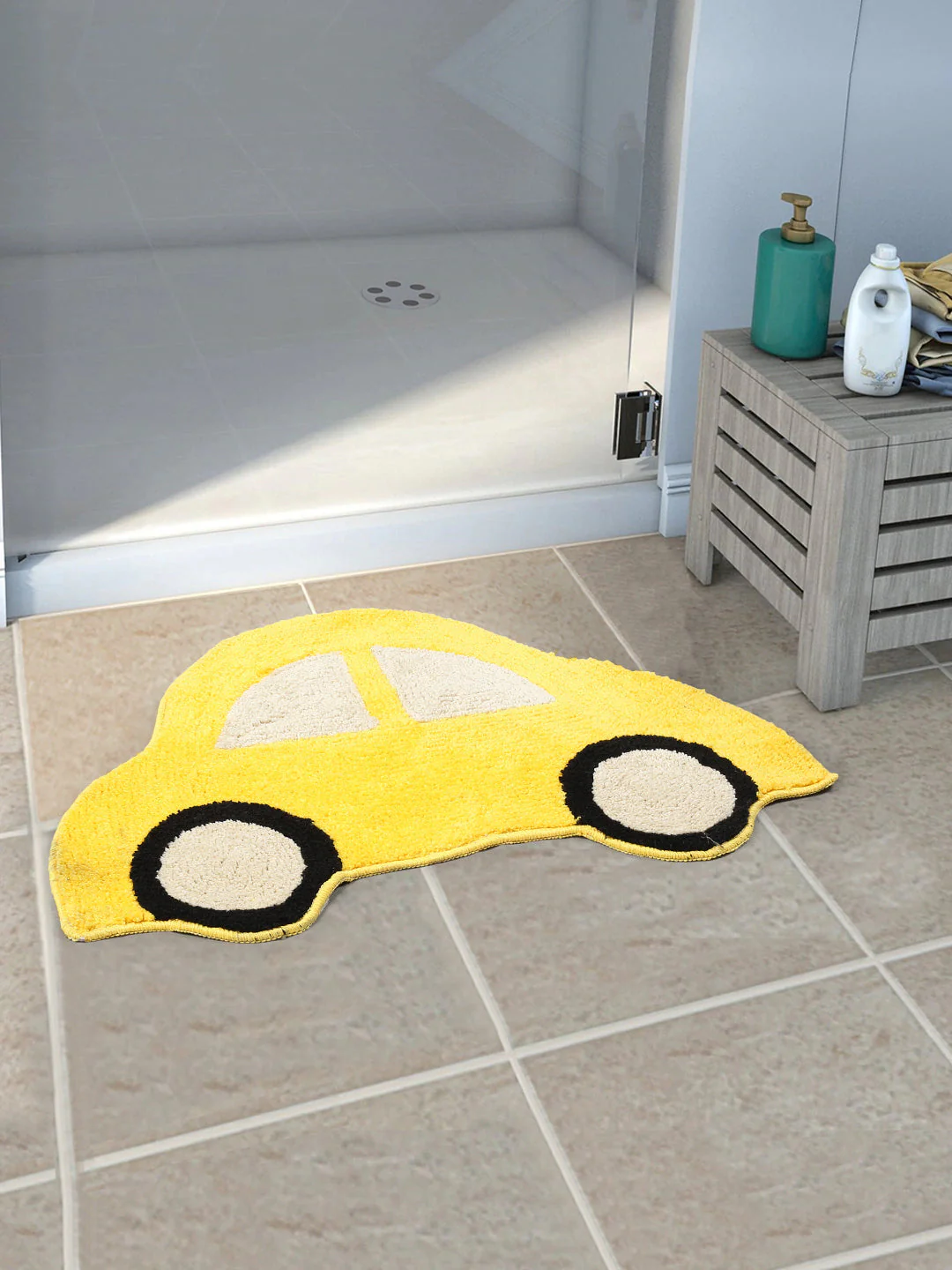 Car Shape Micro Bathmat | Fun Design & Soft Texture (45x70 cm) - Image 6