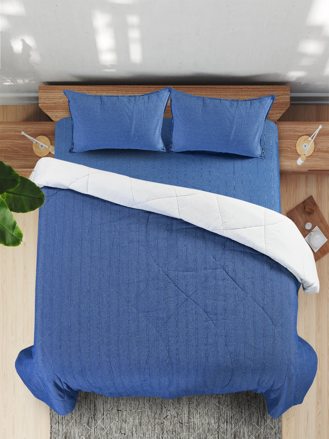 Chawla Striped Queen Size Quilt (90X100) - Image 5