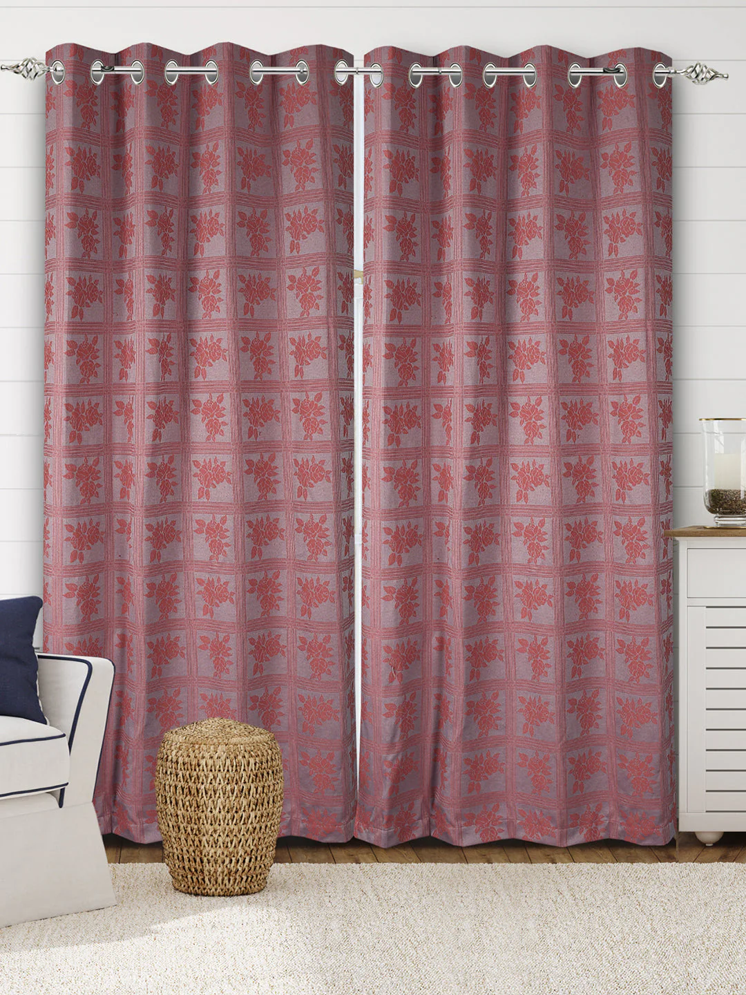 CHECKRO Cotton Curtains | Elegant Living Room Drapes - Image 11