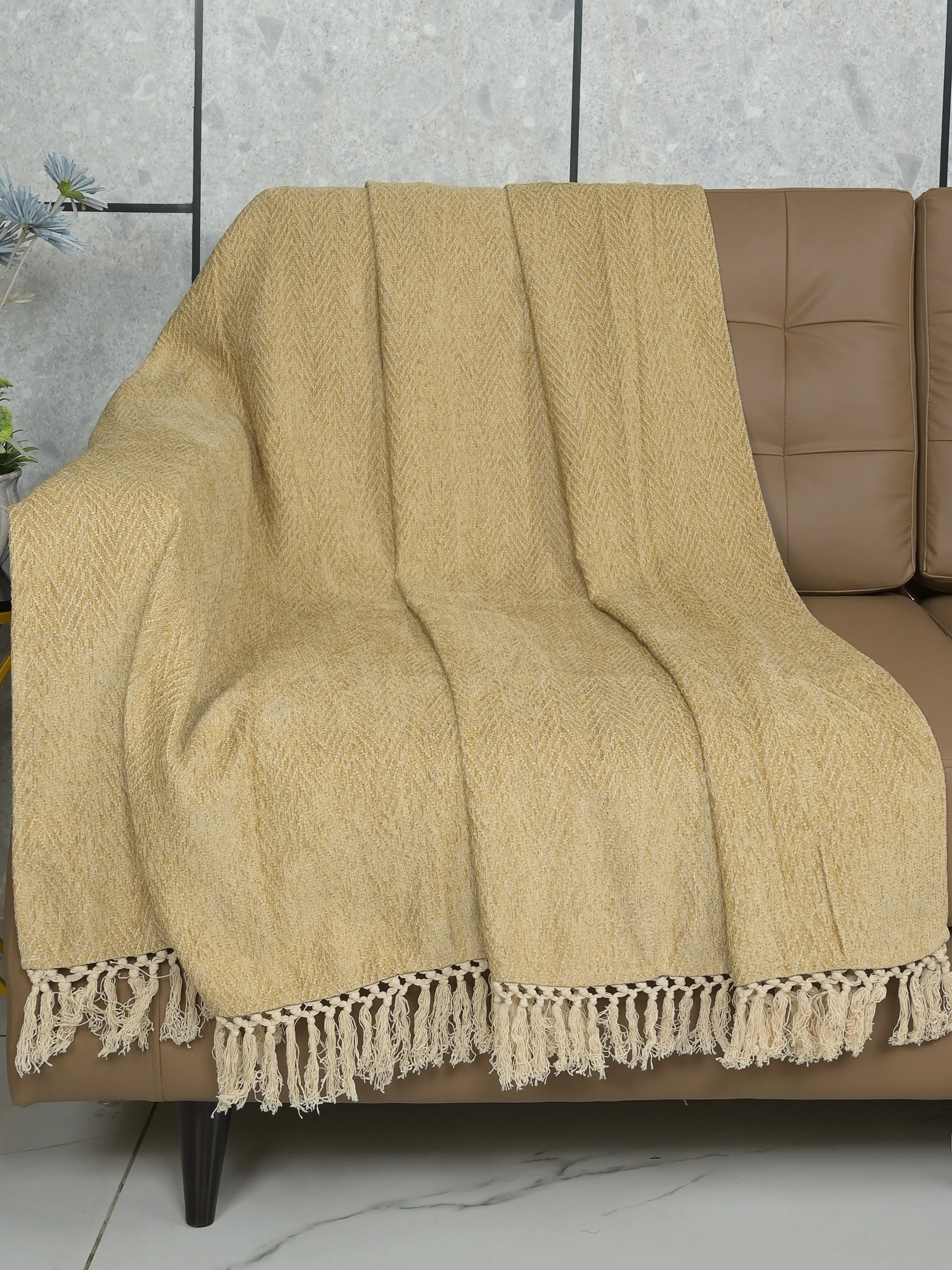 Chenille Velvet Sofa Throw Cover | Classic Shine - Image 17