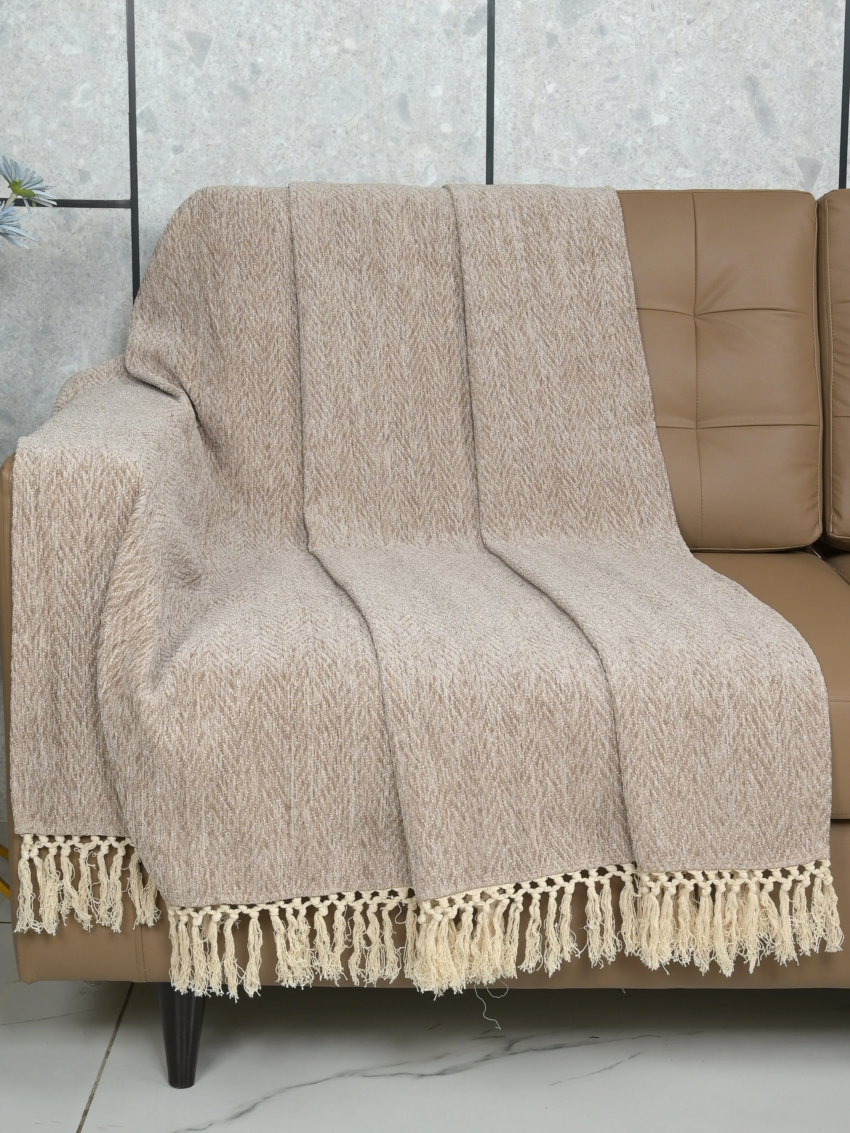 Chenille Velvet Sofa Throw Cover | Classic Shine - Image 22