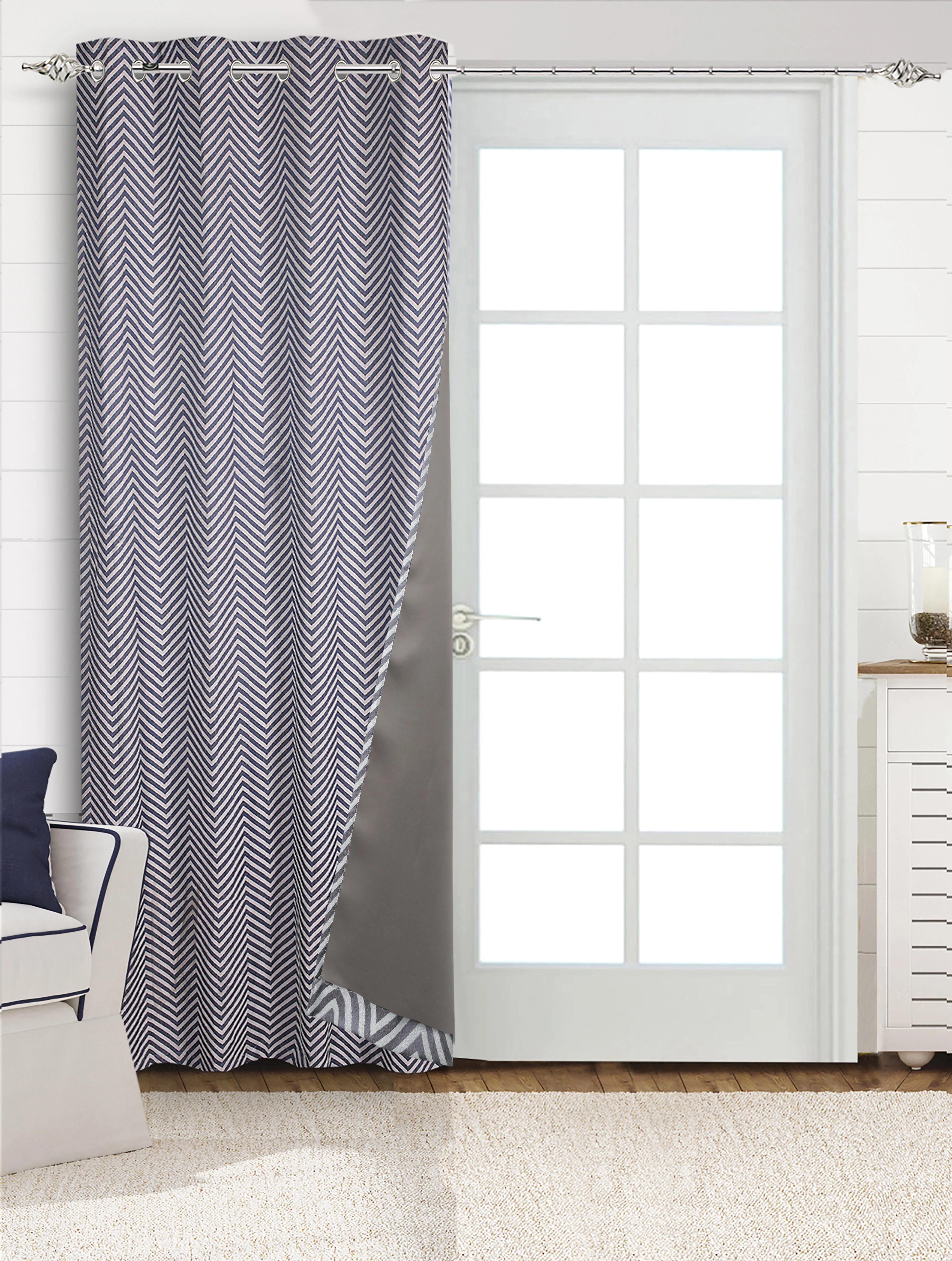 CHEVRON Damask Cotton Curtains | Elegant Living Room Drapes - Image 10