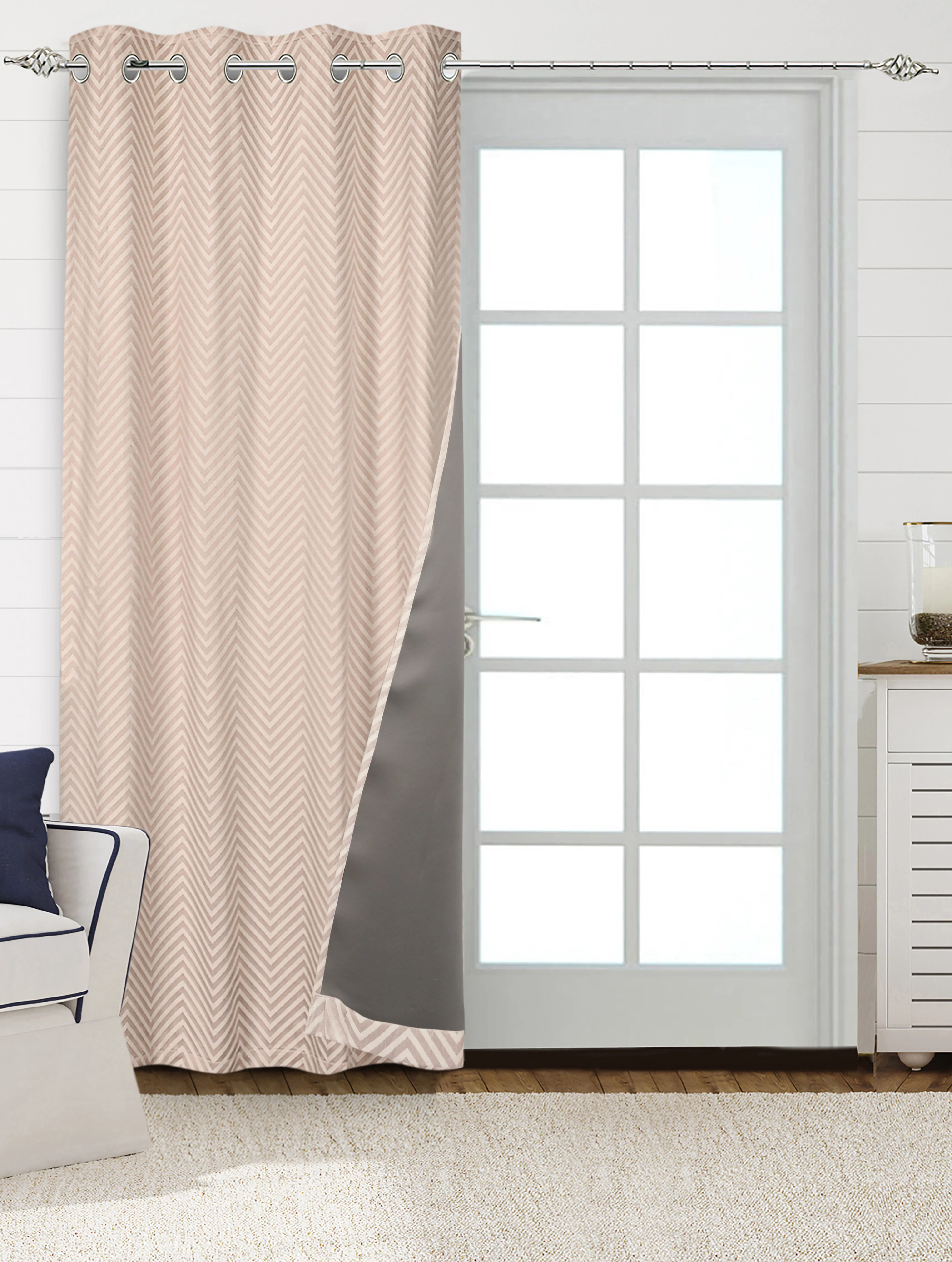 CHEVRON Damask Cotton Curtains | Elegant Living Room Drapes - Image 18