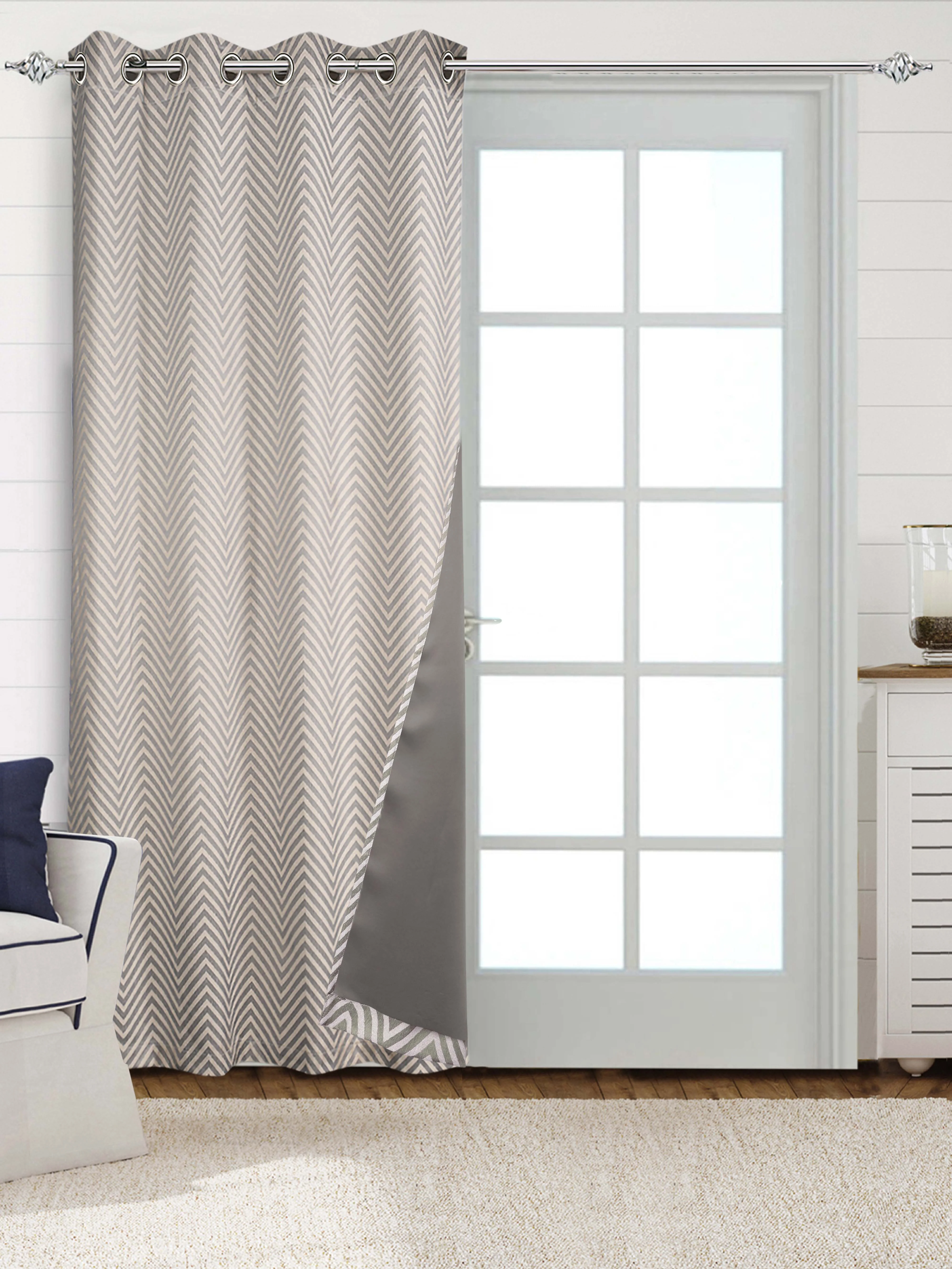 CHEVRON Damask Cotton Curtains | Elegant Living Room Drapes - Image 27