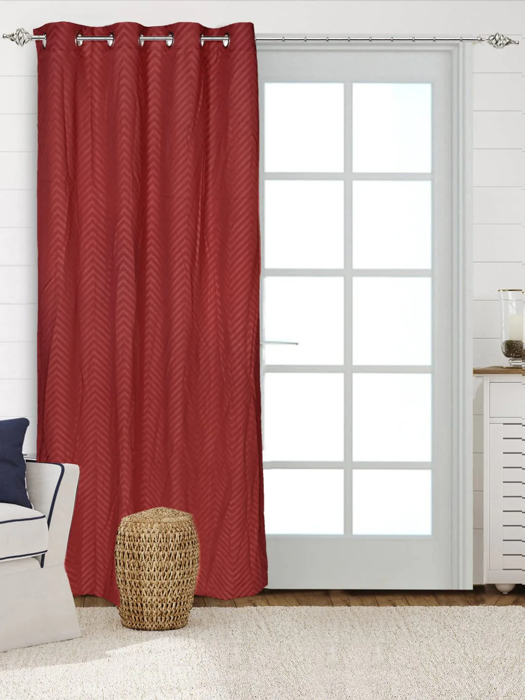CHEVRON Damask Cotton Curtains | Elegant Living Room Drapes - Image 34