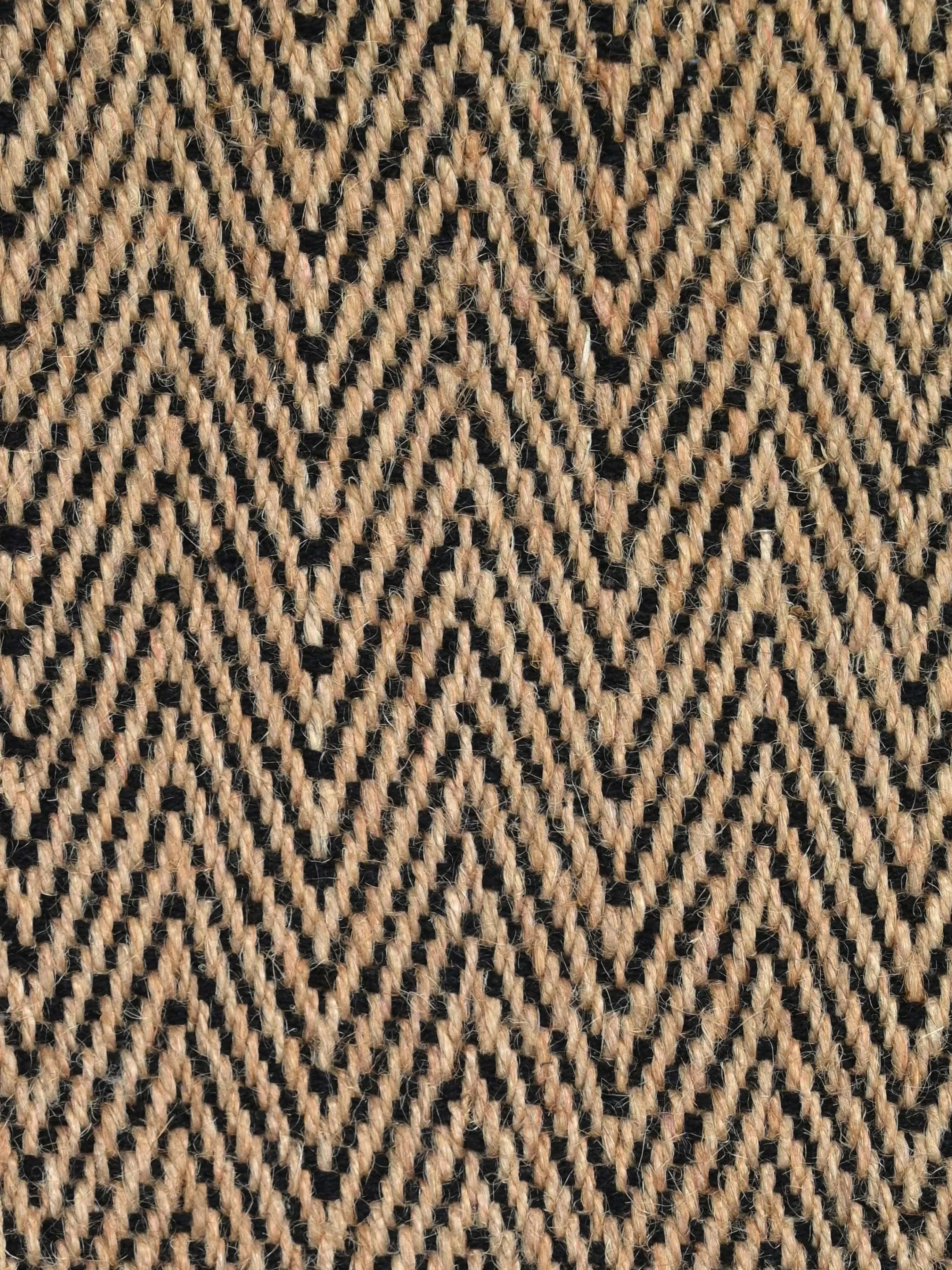 Chevron Jute & Cotton Woven Anti-Slip Strong Border Runner - Image 18