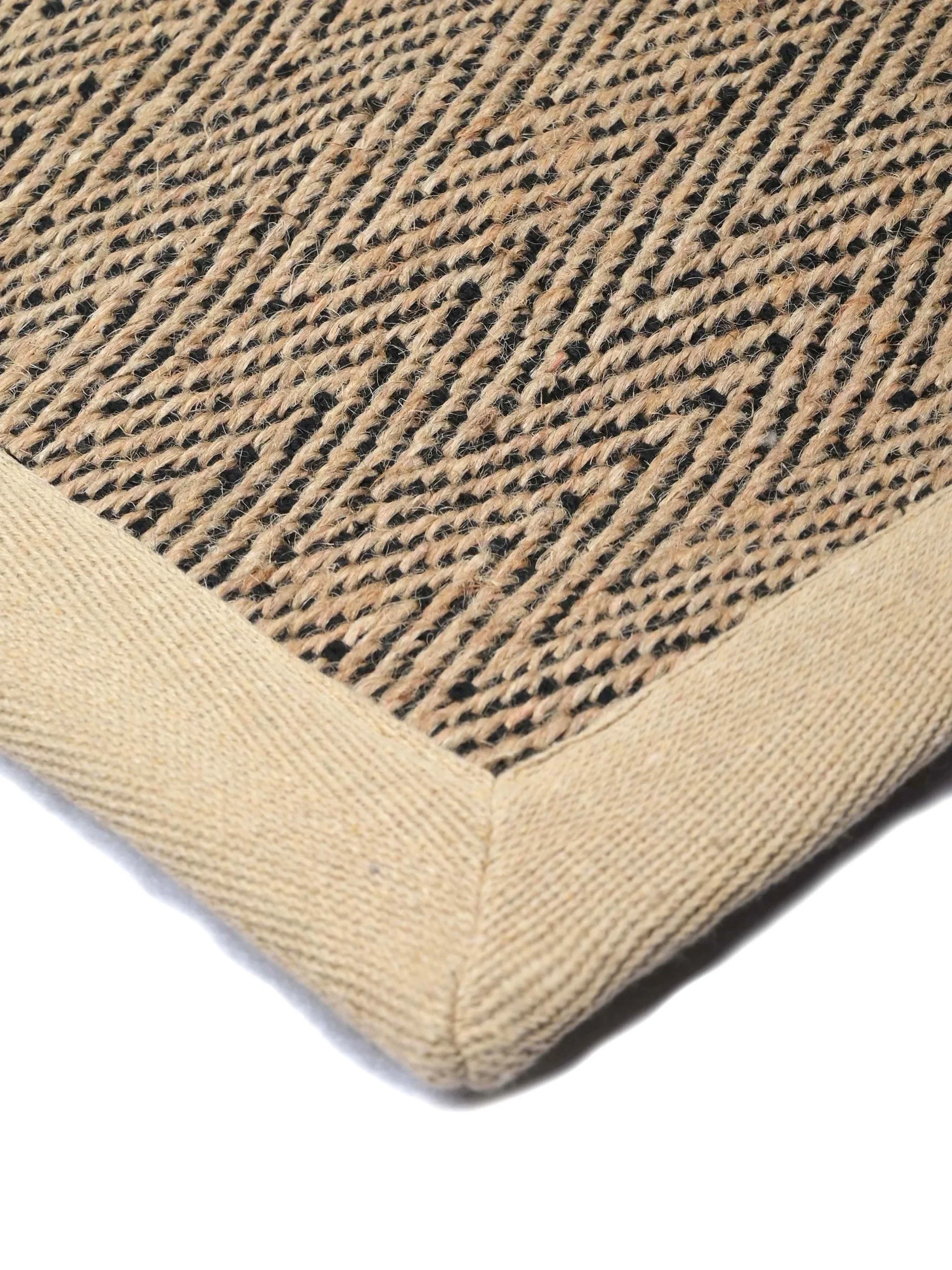 Chevron Jute & Cotton Woven Anti-Slip Strong Border Runner - Image 19