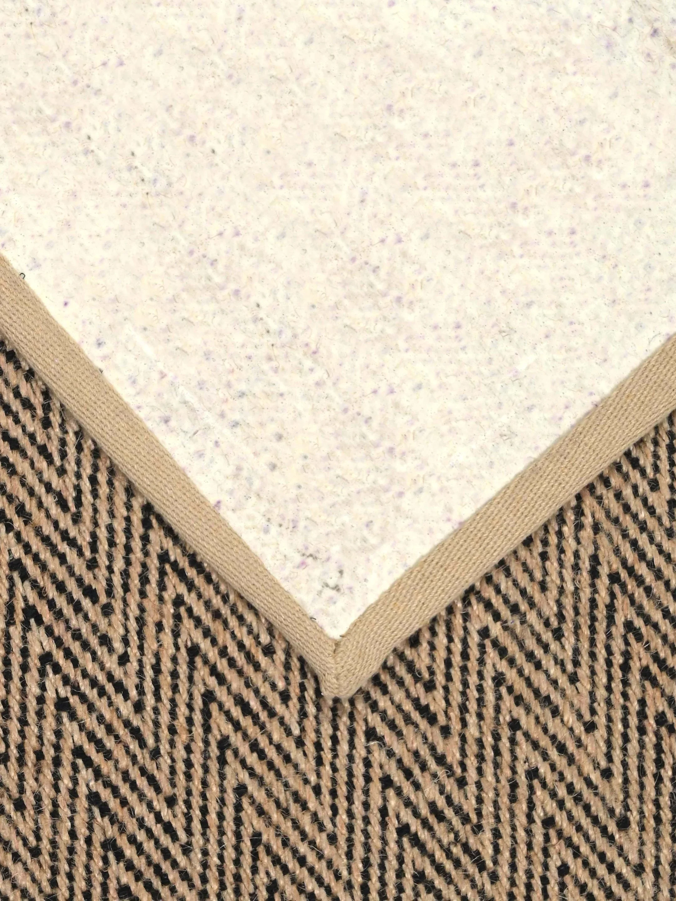 Chevron Jute & Cotton Woven Anti-Slip Strong Border Runner - Image 20