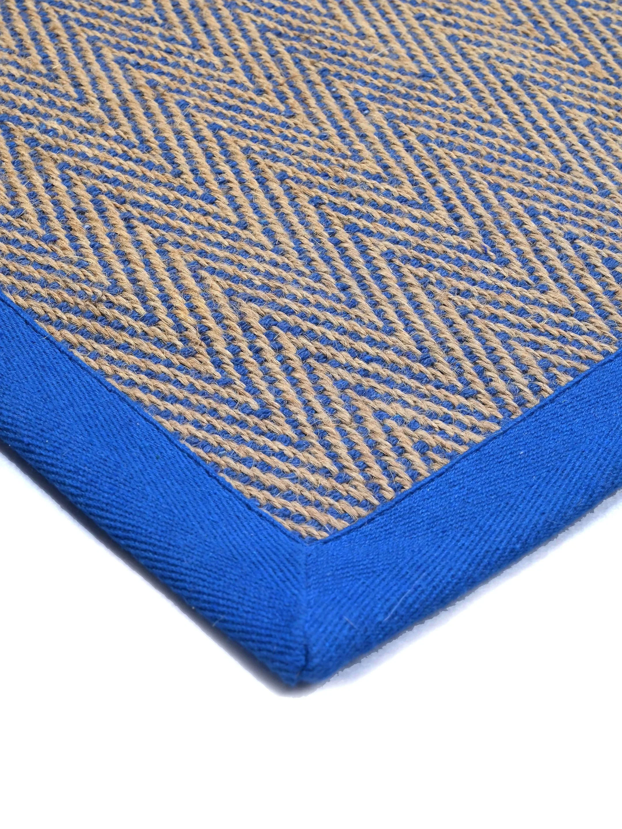 Chevron Jute & Cotton Woven Anti-Slip Strong Border Runner - Image 4