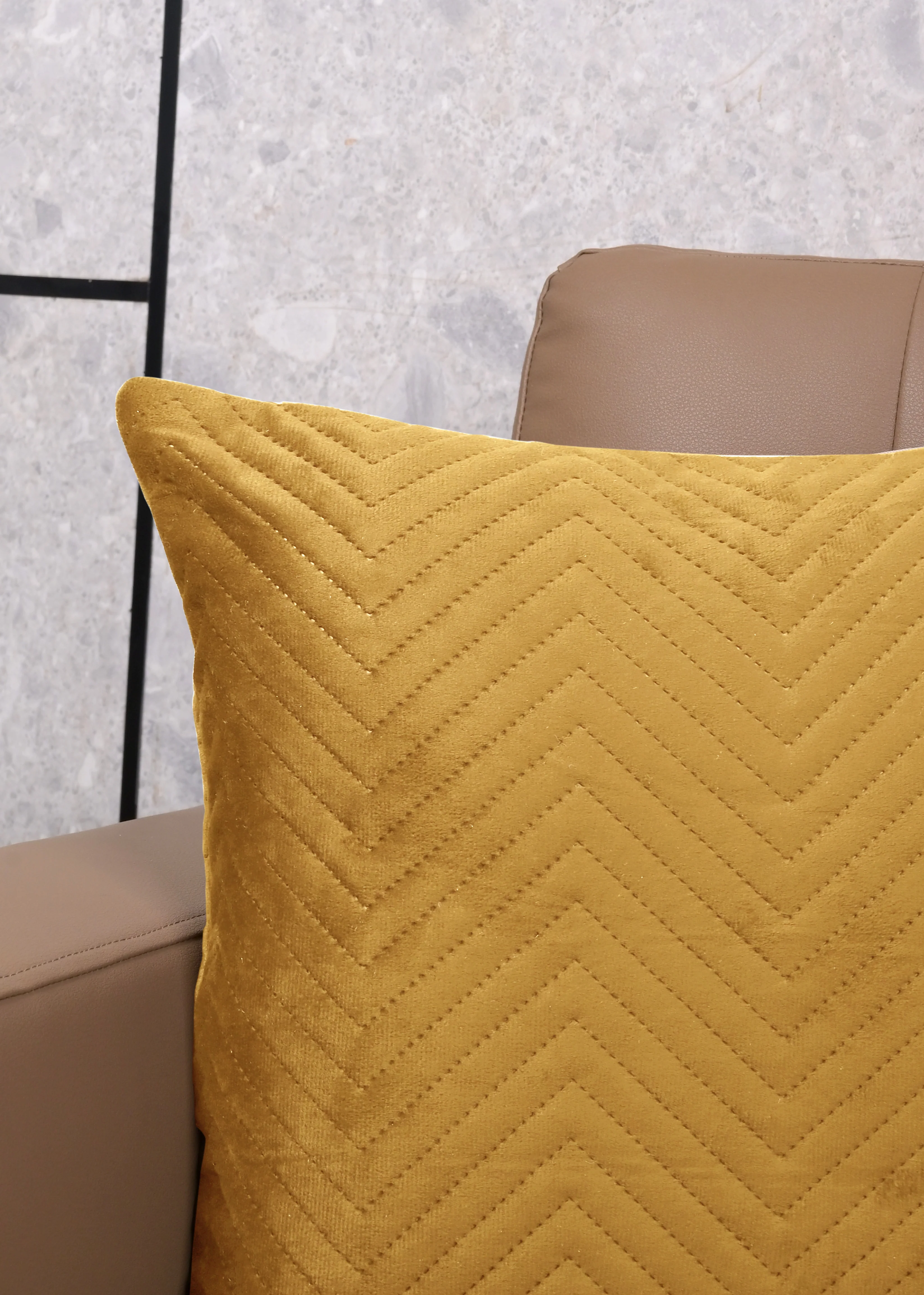 Chevron Velvet Cushion Covers in | Luxurious Texture for Modern Homes - Image 4