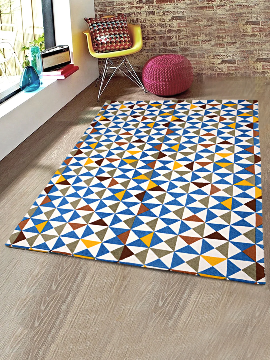 Colored Firki Cotton Mats & Floor Runners | Multipurpose & Vibrant Designs - Image 4