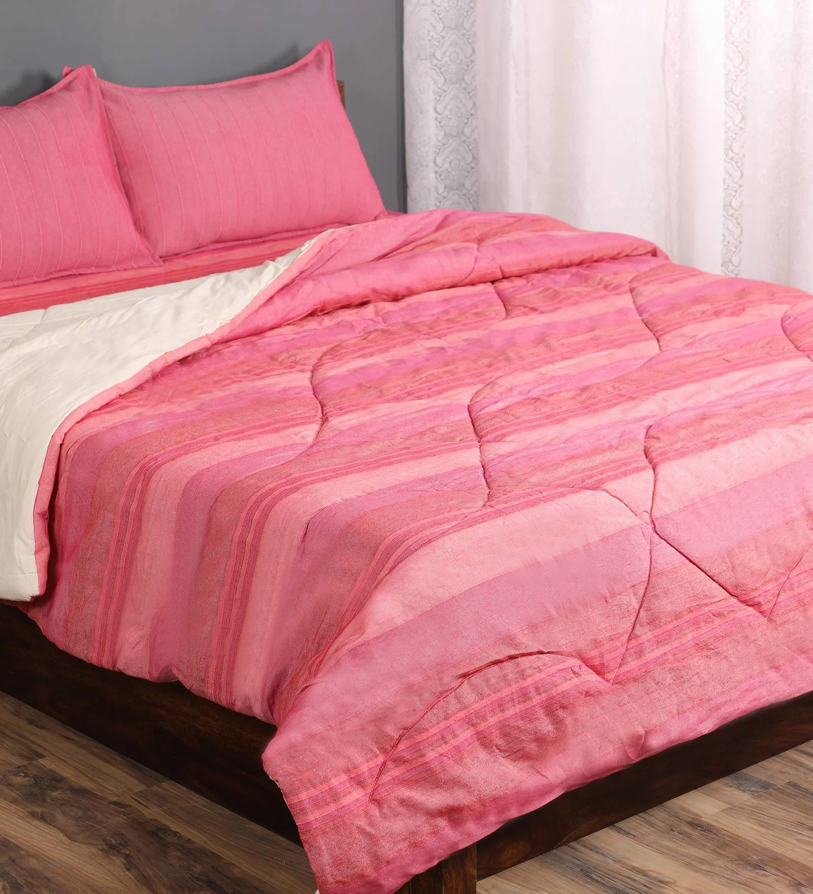 Bedding Combo Set | Includes 1 Bedsheet, 2 Pillow Covers & 1 Quilt/ Comfortor - Image 4