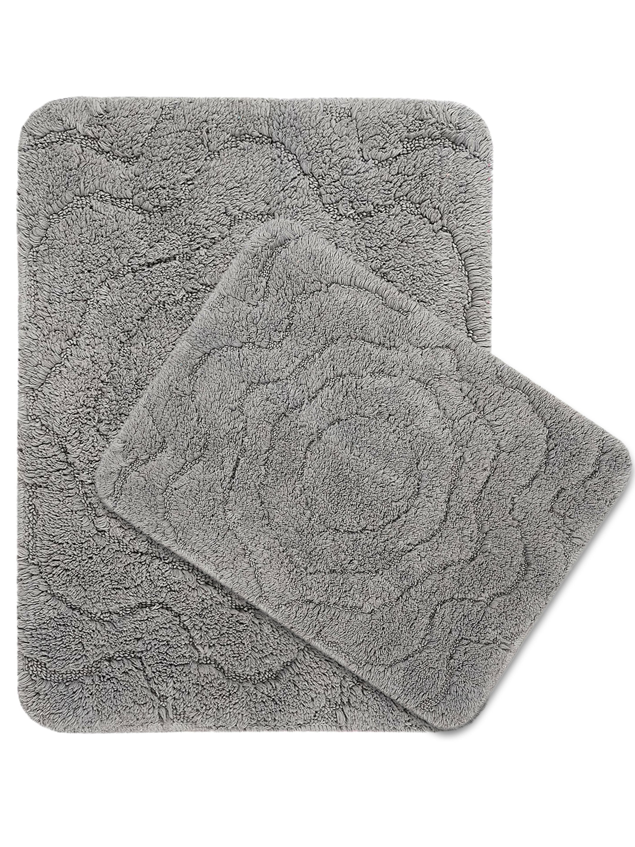 Cotton Bathmat Set with Contour (45x60 & 45x50 cm) – Anti-Skid Design - Image 17