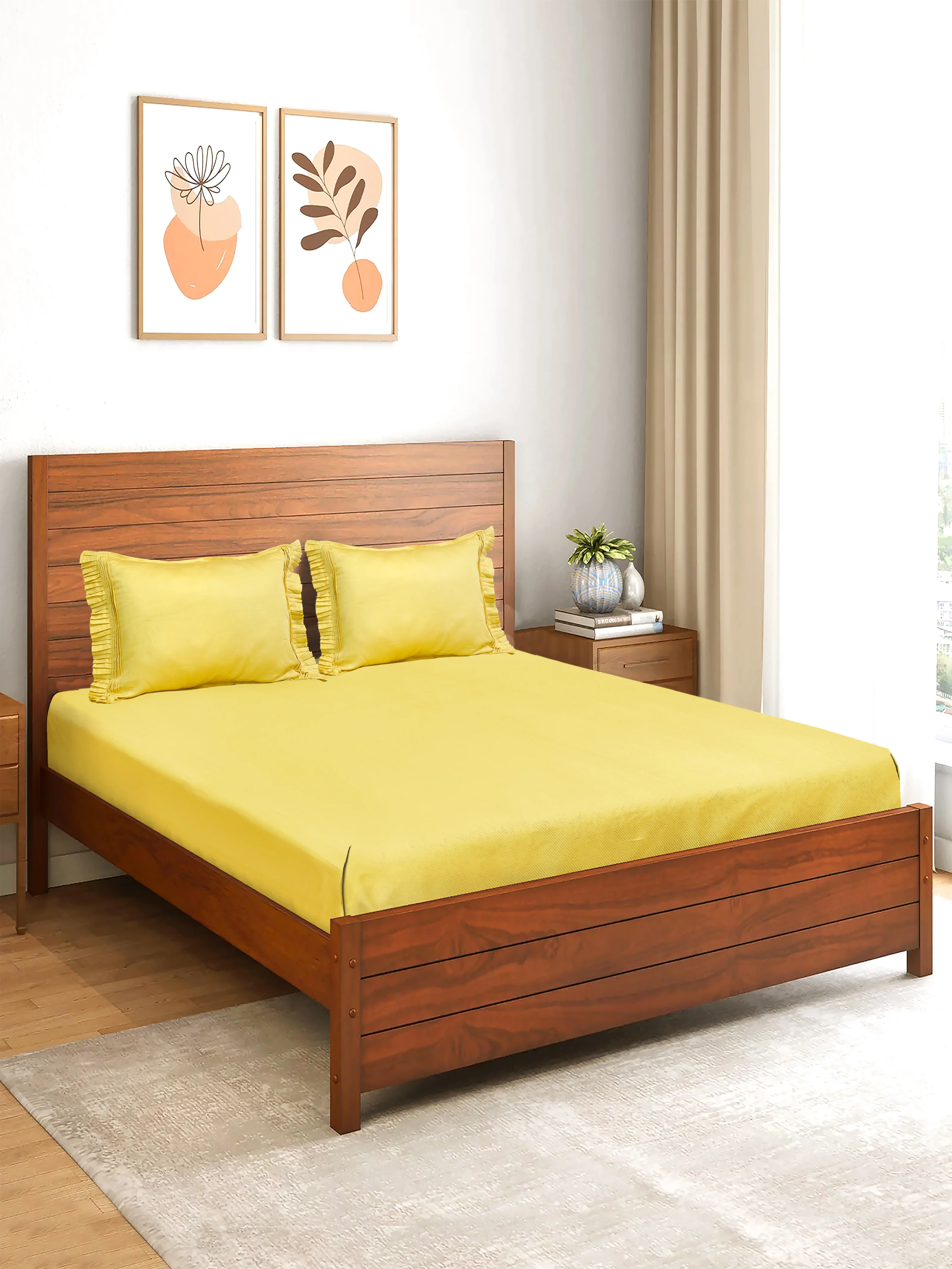 Classic Cotton Bedsheet with 2 Pillow Covers | Queen Size - Image 17