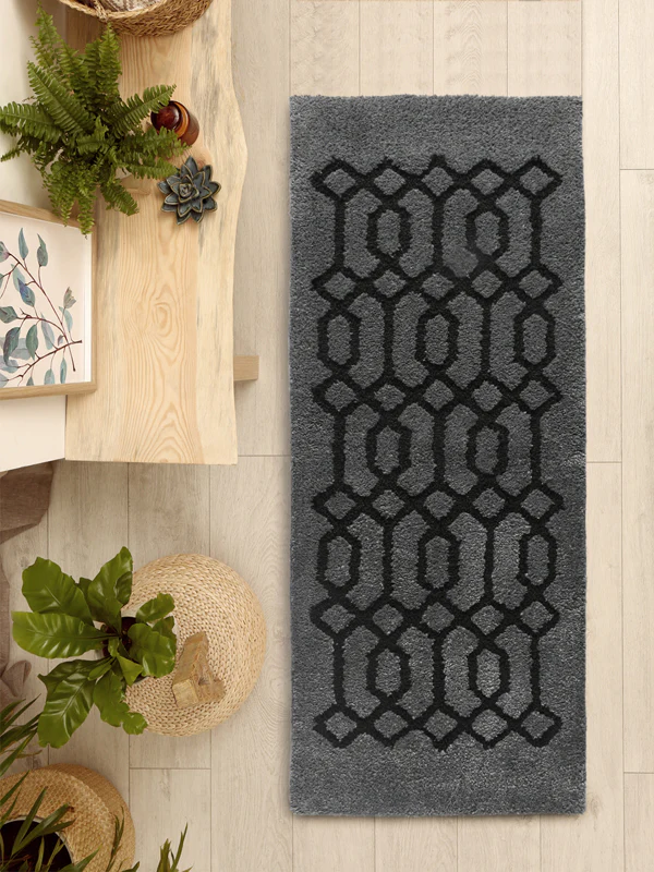 Cotton Handtufted Runner | Strong Carpet Backing & Anti-Skid (45x120 cm) - Image 9