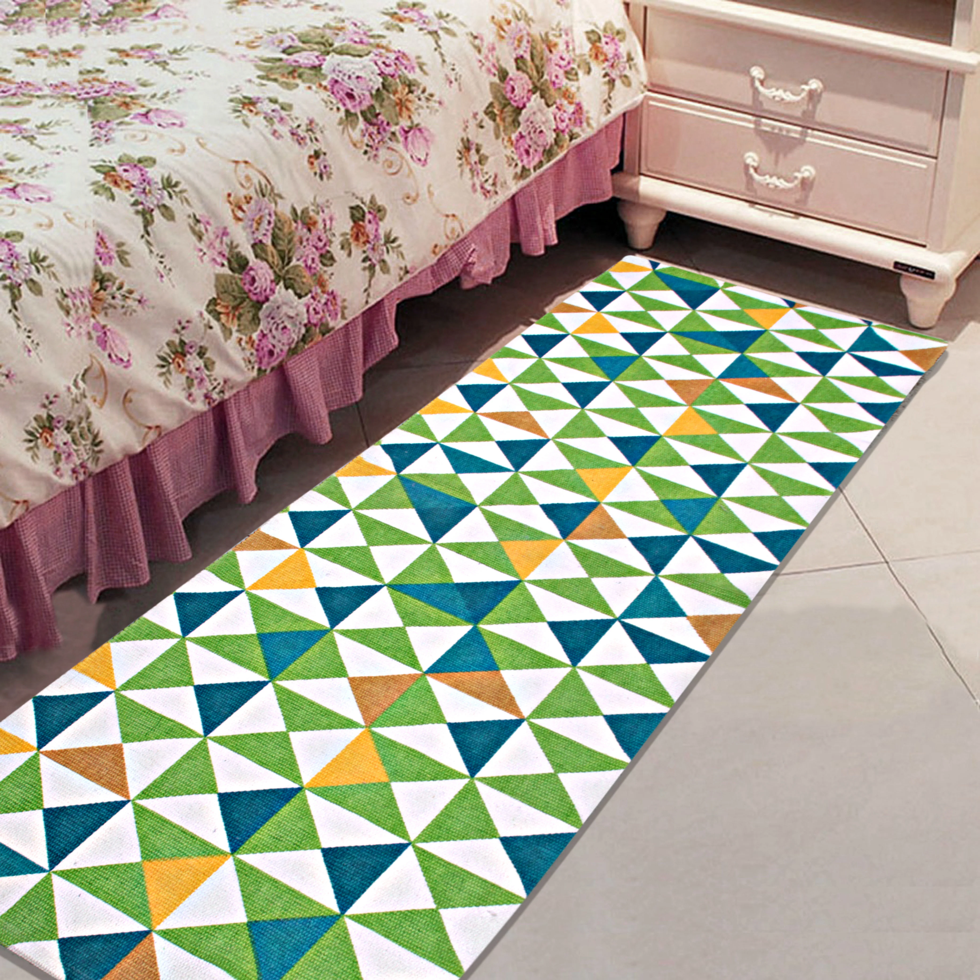 Cotton Printed & Woven Floor Runner 45x180 & 50x180 cm Floor Mat Combo – Set of 2 - Image 24