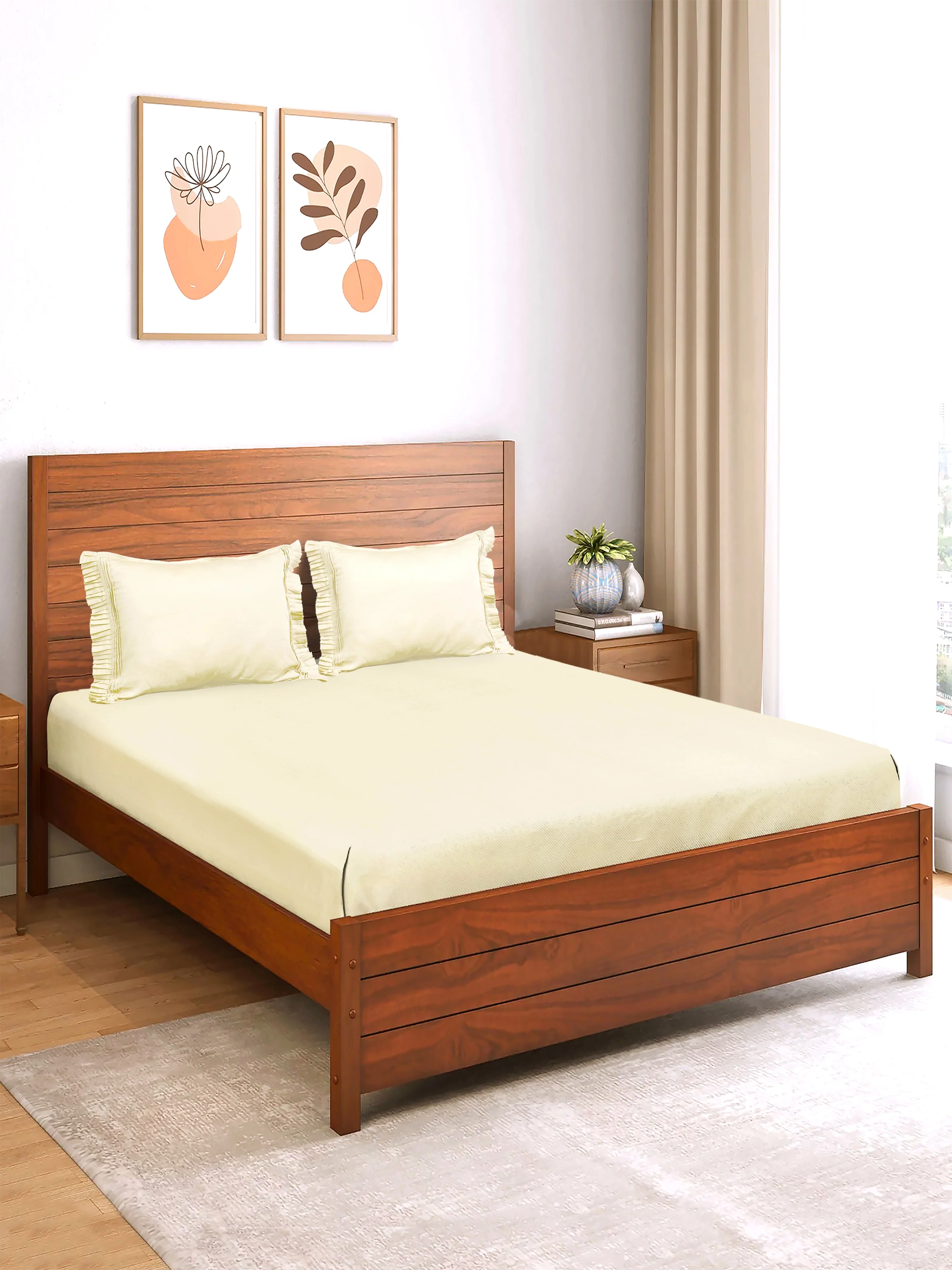 Classic Cotton Bedsheet with 2 Pillow Covers | Queen Size - Image 11