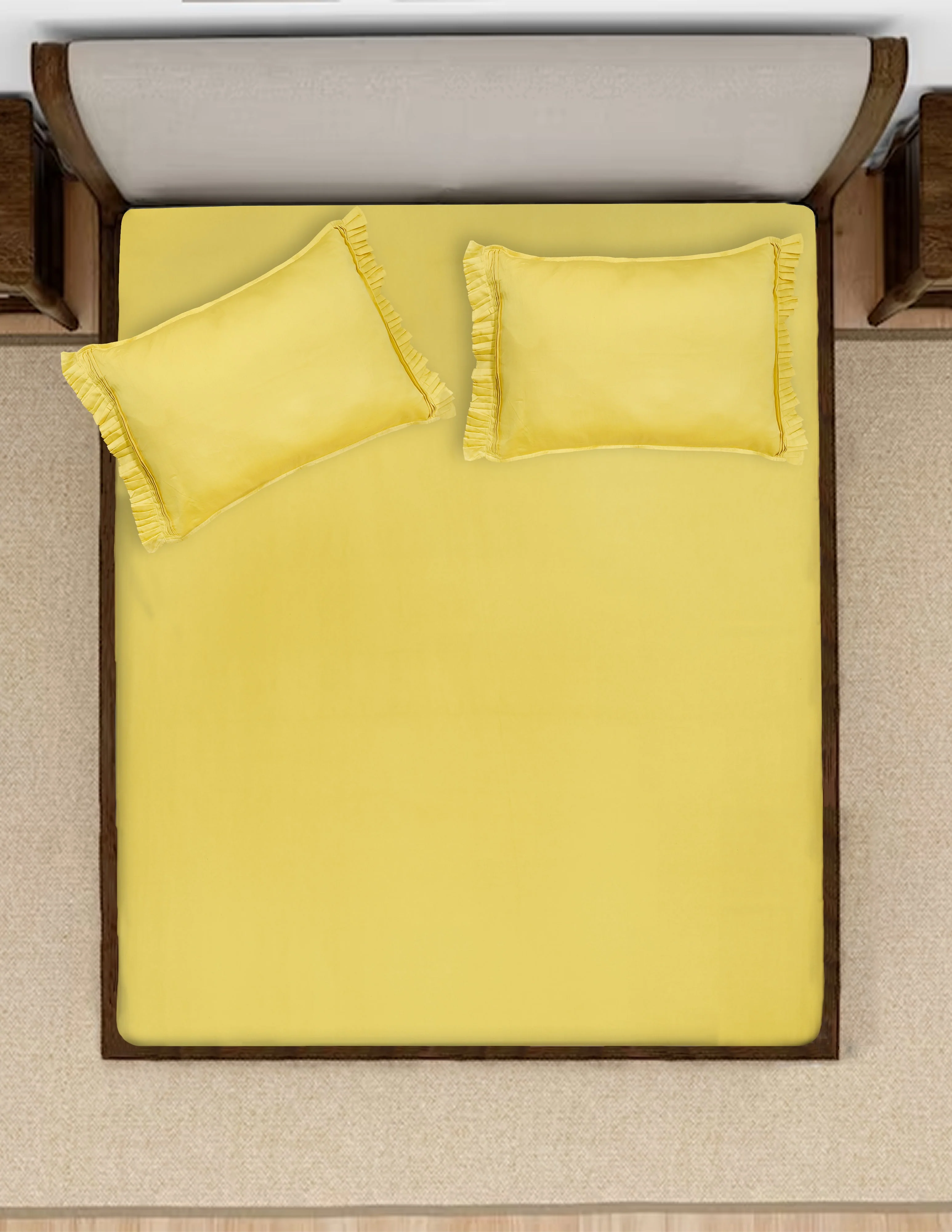 Classic Cotton Bedsheet with 2 Pillow Covers | Queen Size - Image 25