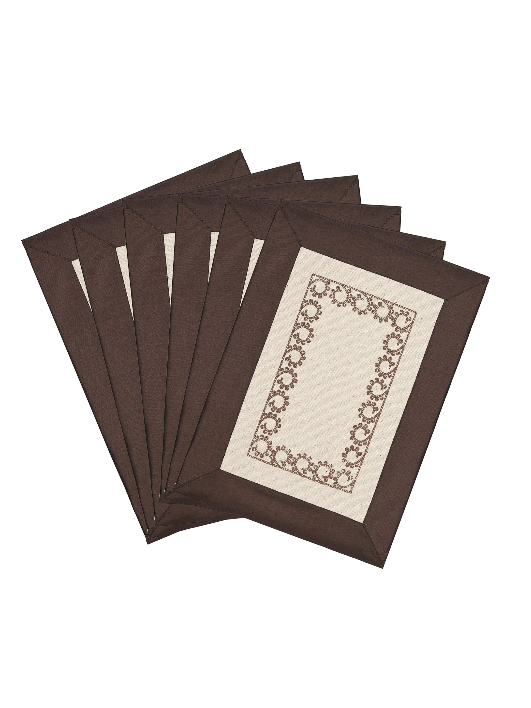 Cotton Velvet Place Mat Set | Set of 6 (34x45 cm) | Elegant Dining Décor | B1G1 Offer
