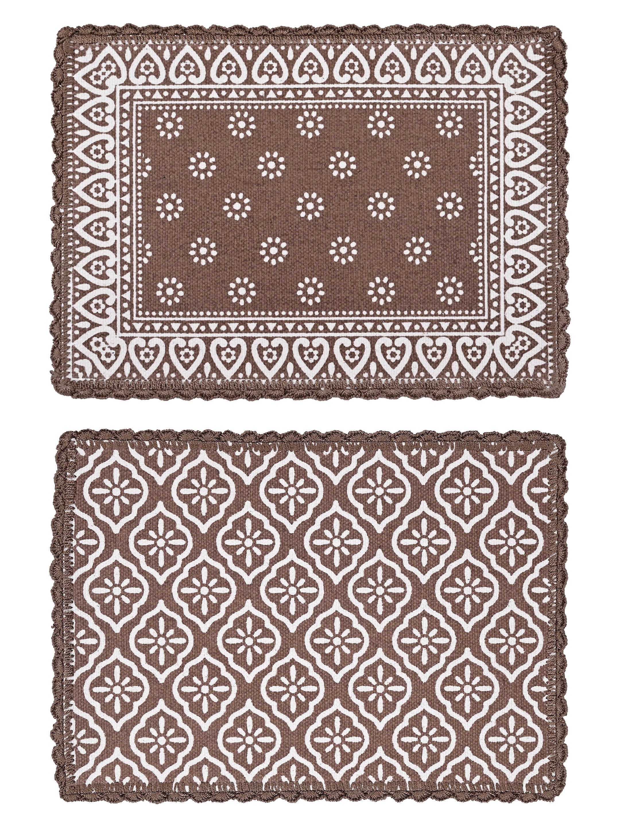 Jute & Cotton Table Mat with Artistic Print | Handcrafted Dining Table Décor - Image 2
