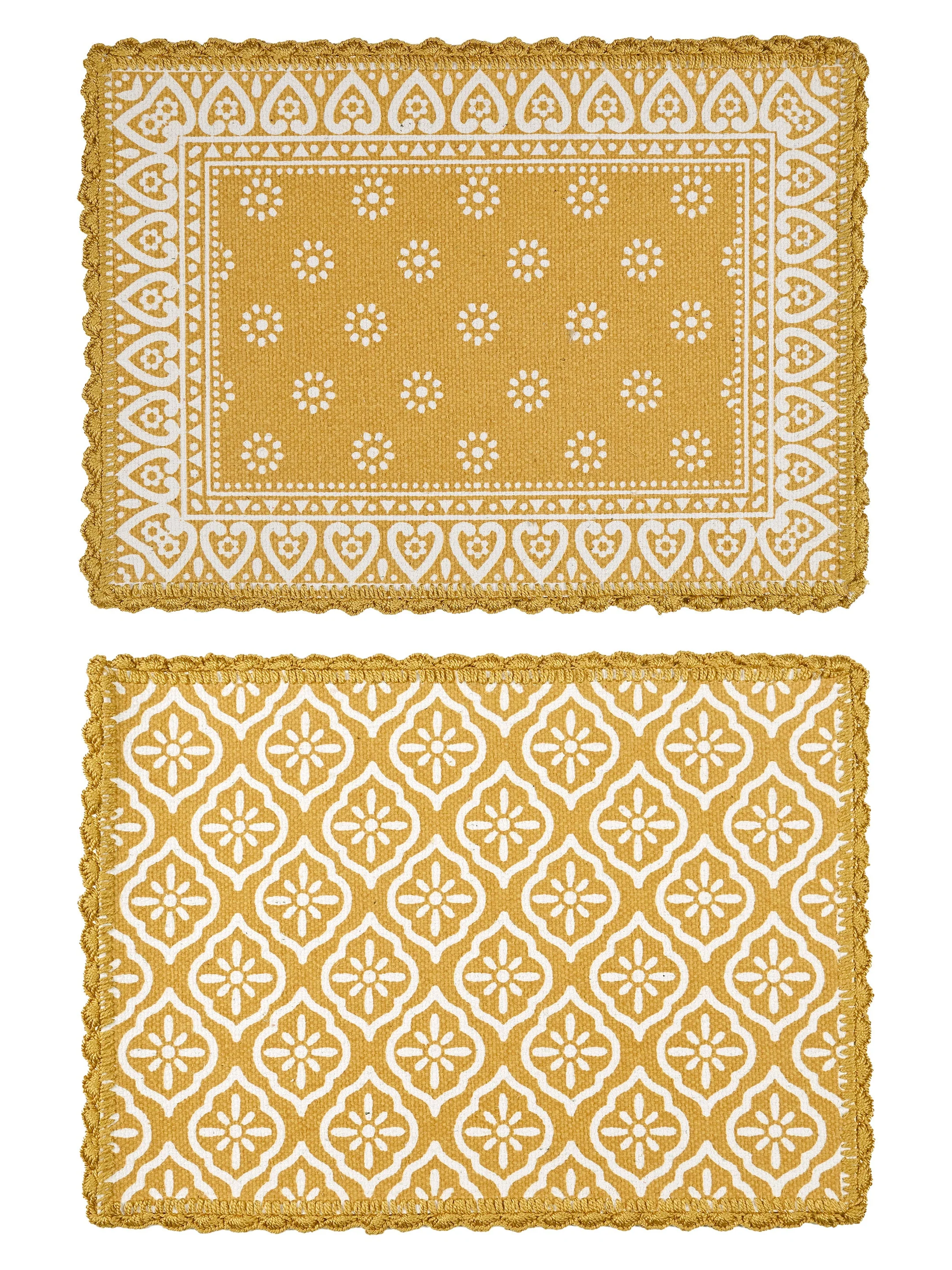 Jute & Cotton Table Mat with Artistic Print | Handcrafted Dining Table Décor - Image 9