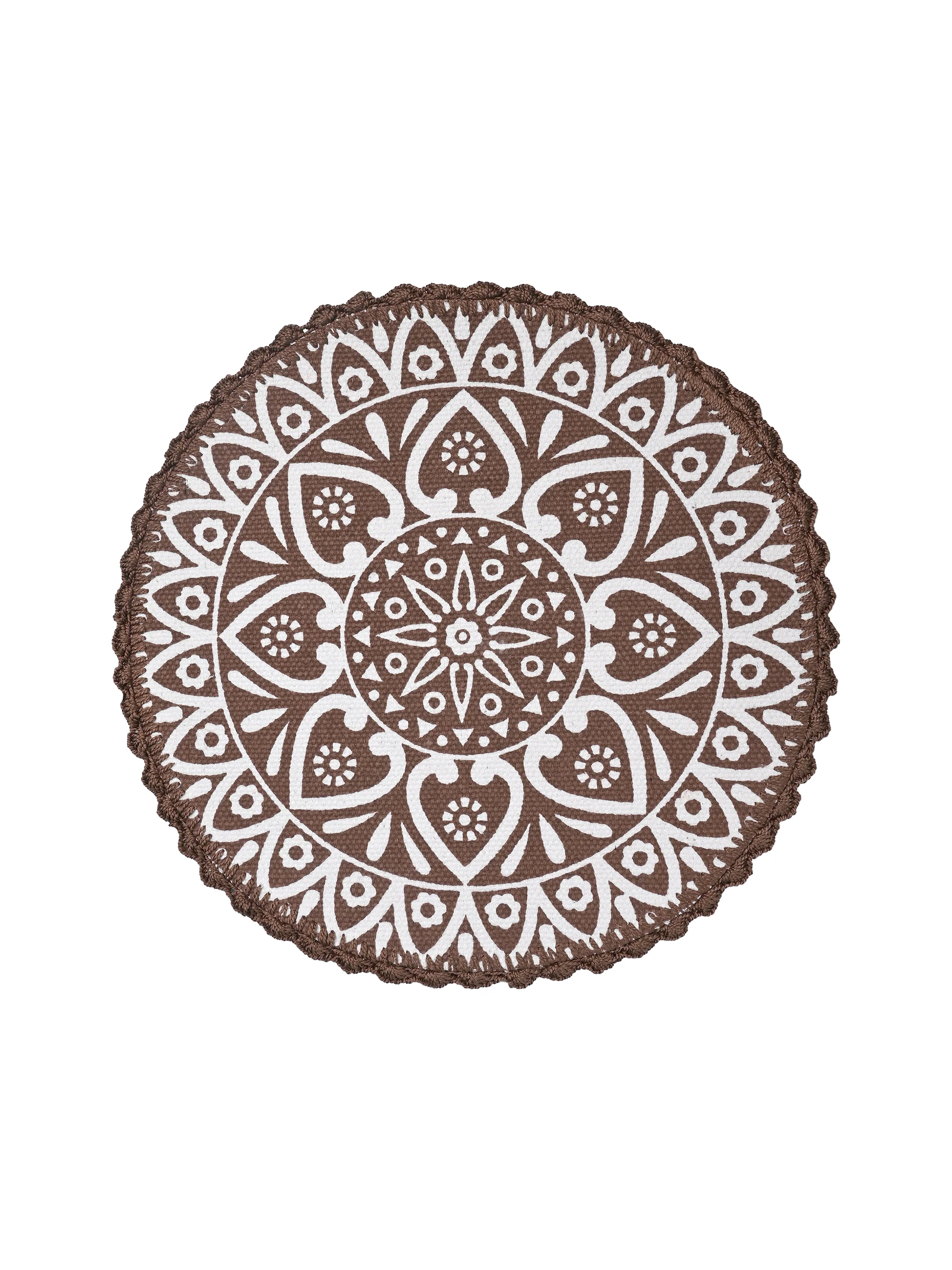 Jute & Cotton Table Mat with Artistic Print | Handcrafted Dining Table Décor - Image 14