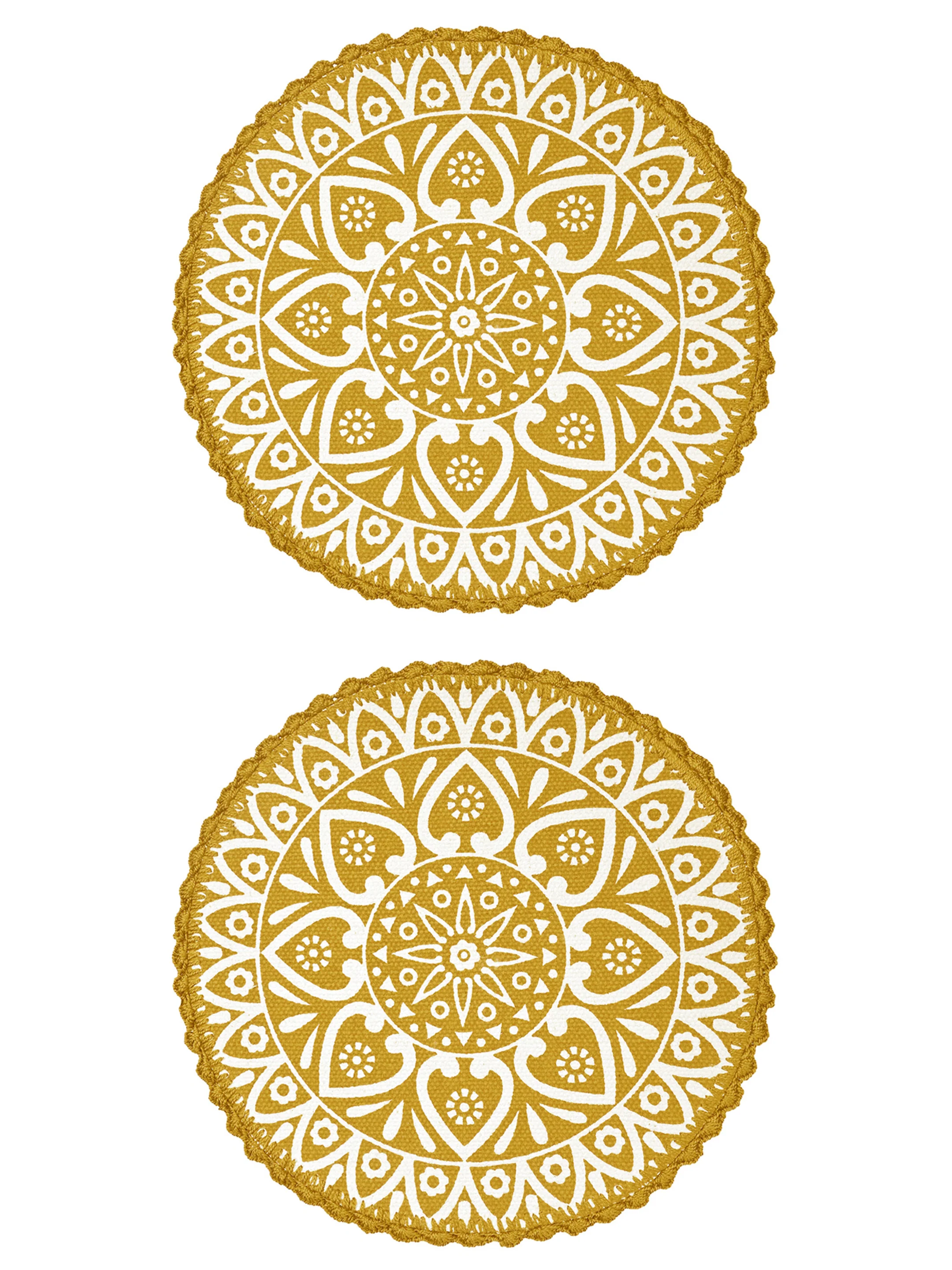 Jute & Cotton Table Mat with Artistic Print | Handcrafted Dining Table Décor - Image 28