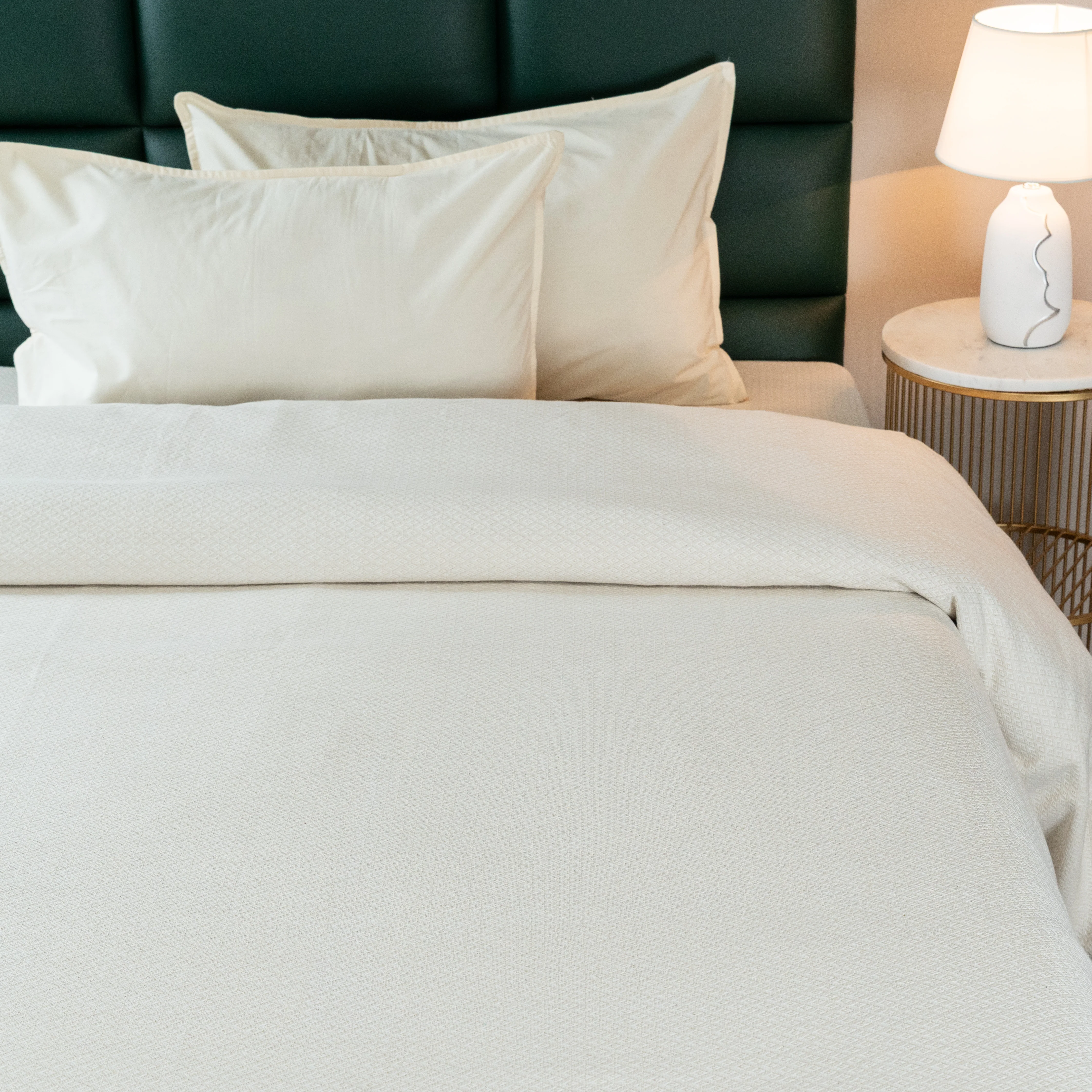 Saral Home Pure Cotton Bedsheet |Breathable Woven Bedspread with Pillow Cover | D MOND pattern | - Image 44