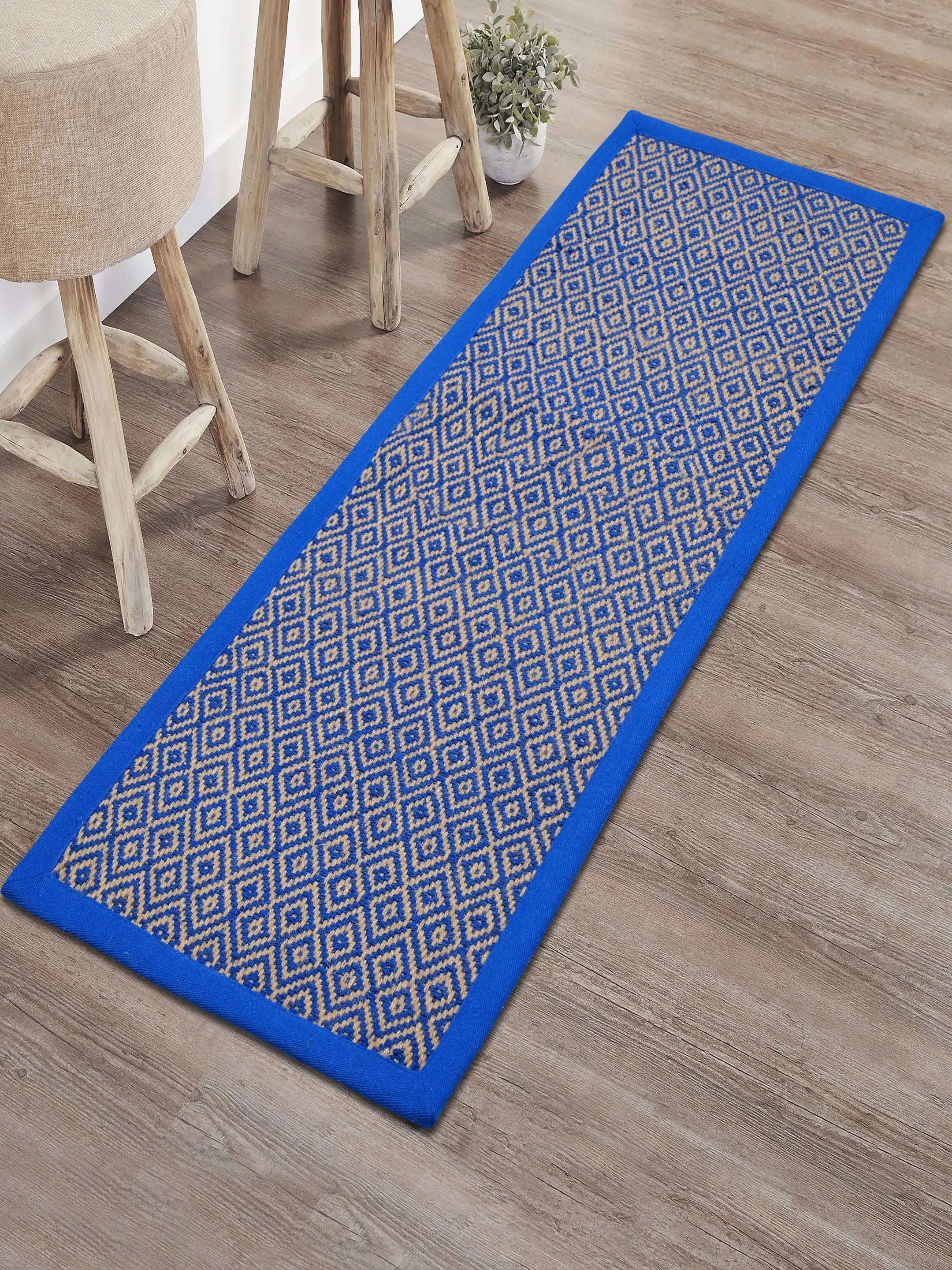 Diamond Jute & Cotton Woven Anti-Slip Strong Border Door Mat - Image 4