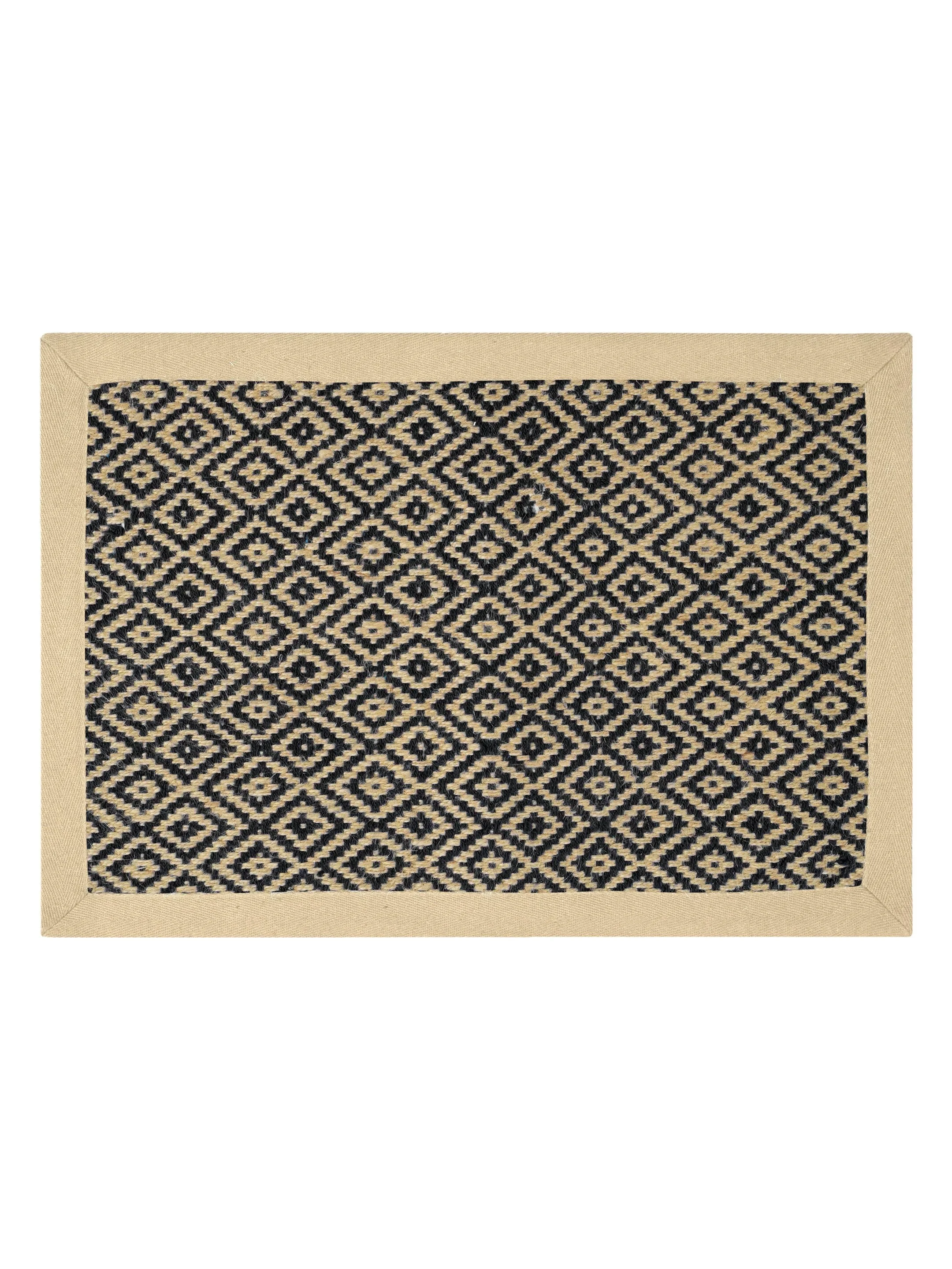 Diamond Jute & Cotton Woven Anti-Slip Strong Border Door Mat - Image 21