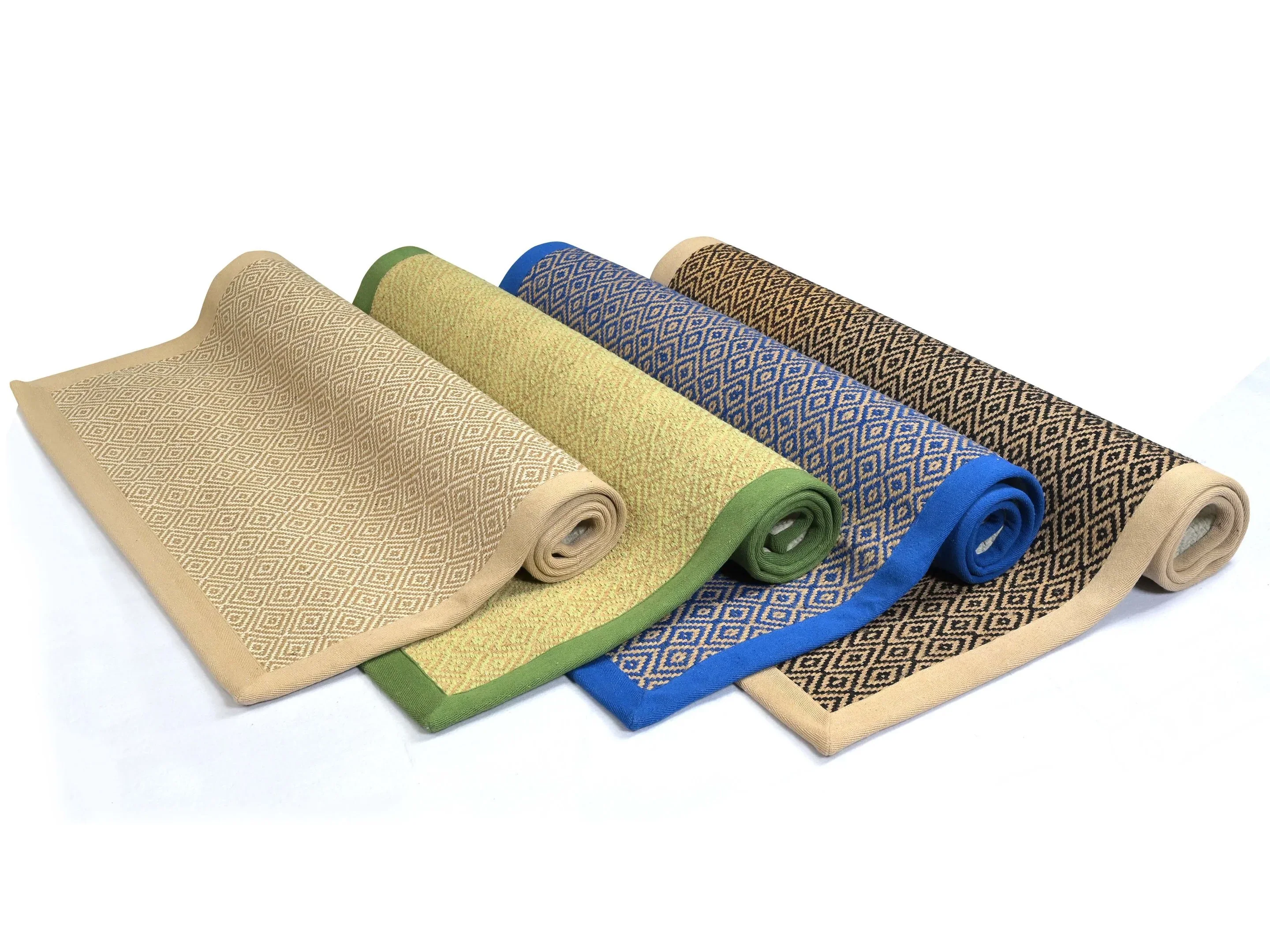 Diamond Jute & Cotton Woven Anti-Slip Strong Border Door Mat - Image 28