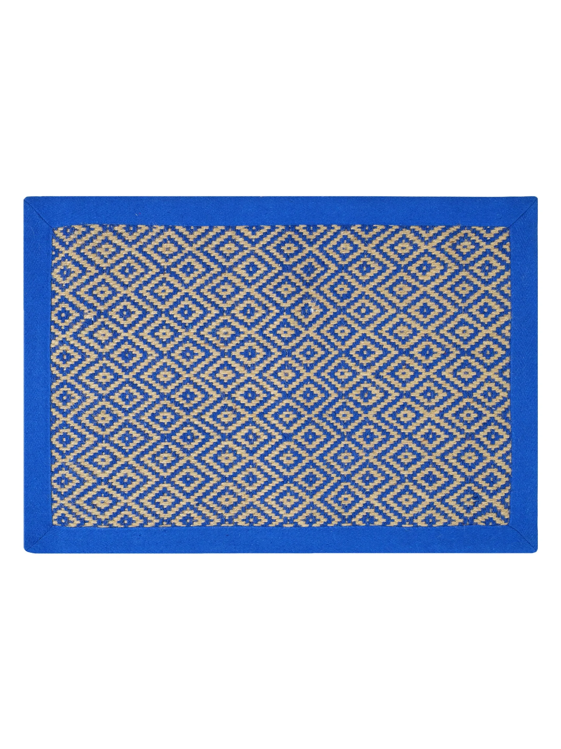 Diamond Jute & Cotton Woven Anti-Slip Strong Border Door Mat - Image 2
