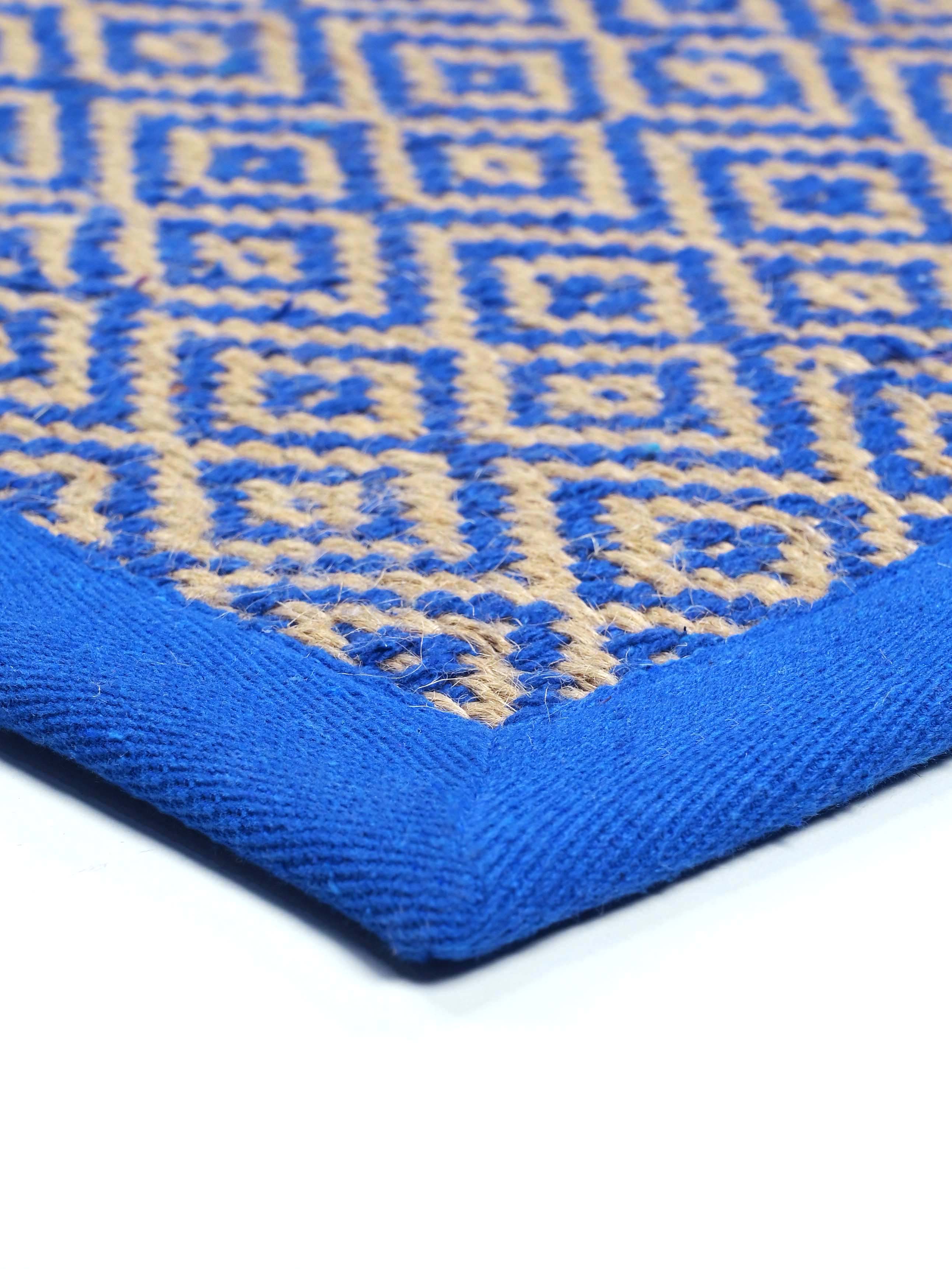 Diamond Jute & Cotton Woven Anti-Slip Strong Border Rug - Image 4